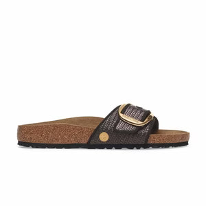 Madrid Big Buckle Raffia כפכפים