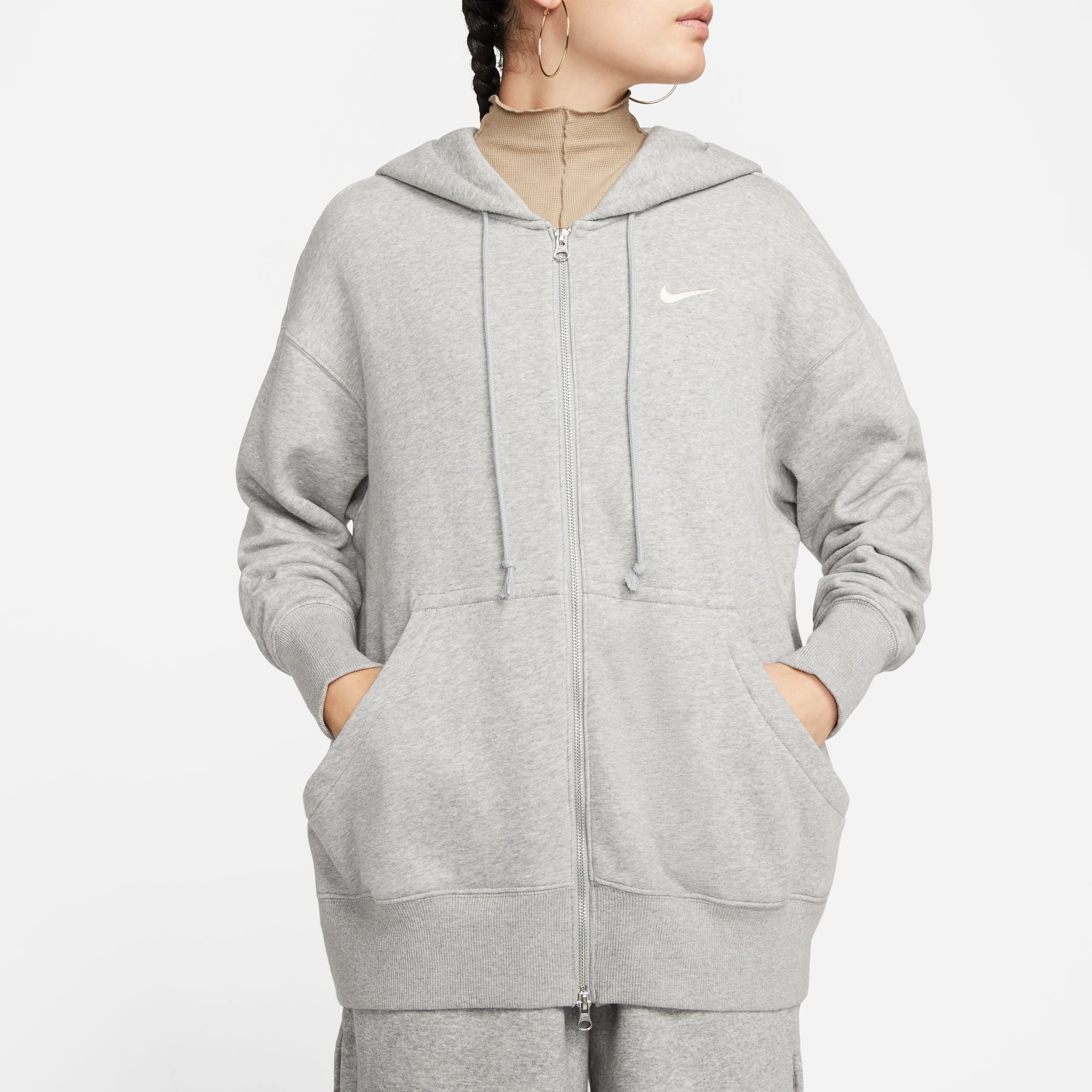 OVERSIZED FULL-ZIP סווטשירט