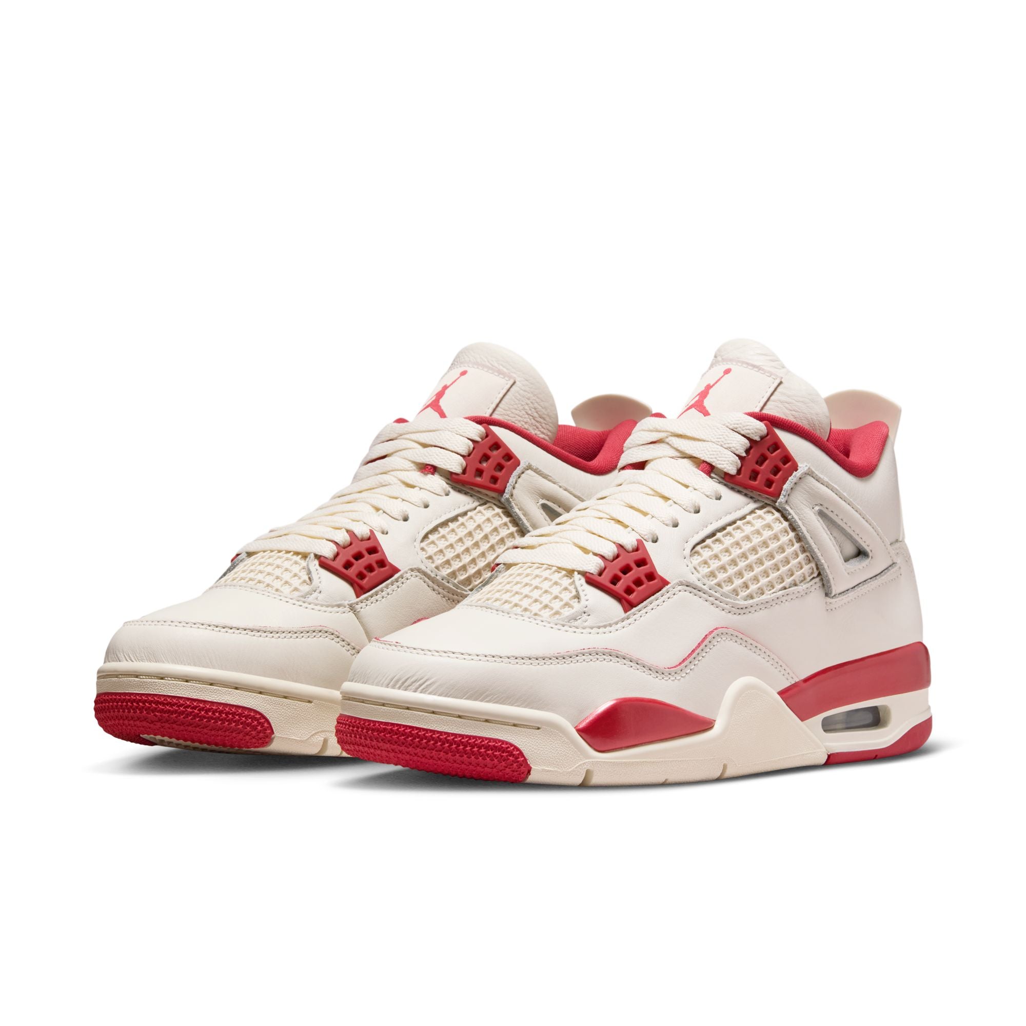 Air Jordan 4 Retro "Pale Ivory and Tough Red" סניקרס