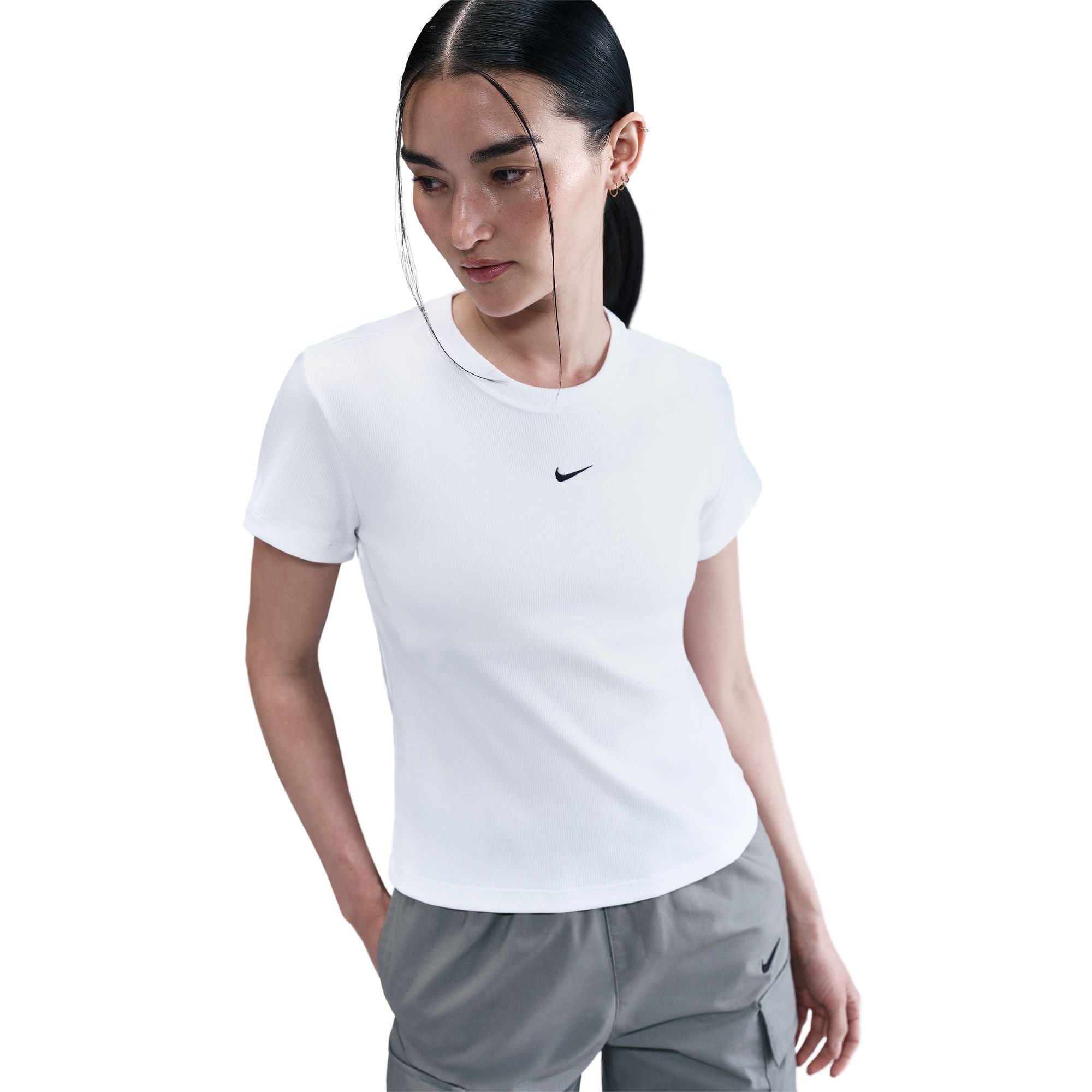 TIGHT RIBBED SHORT SLEEVE חולצת טי