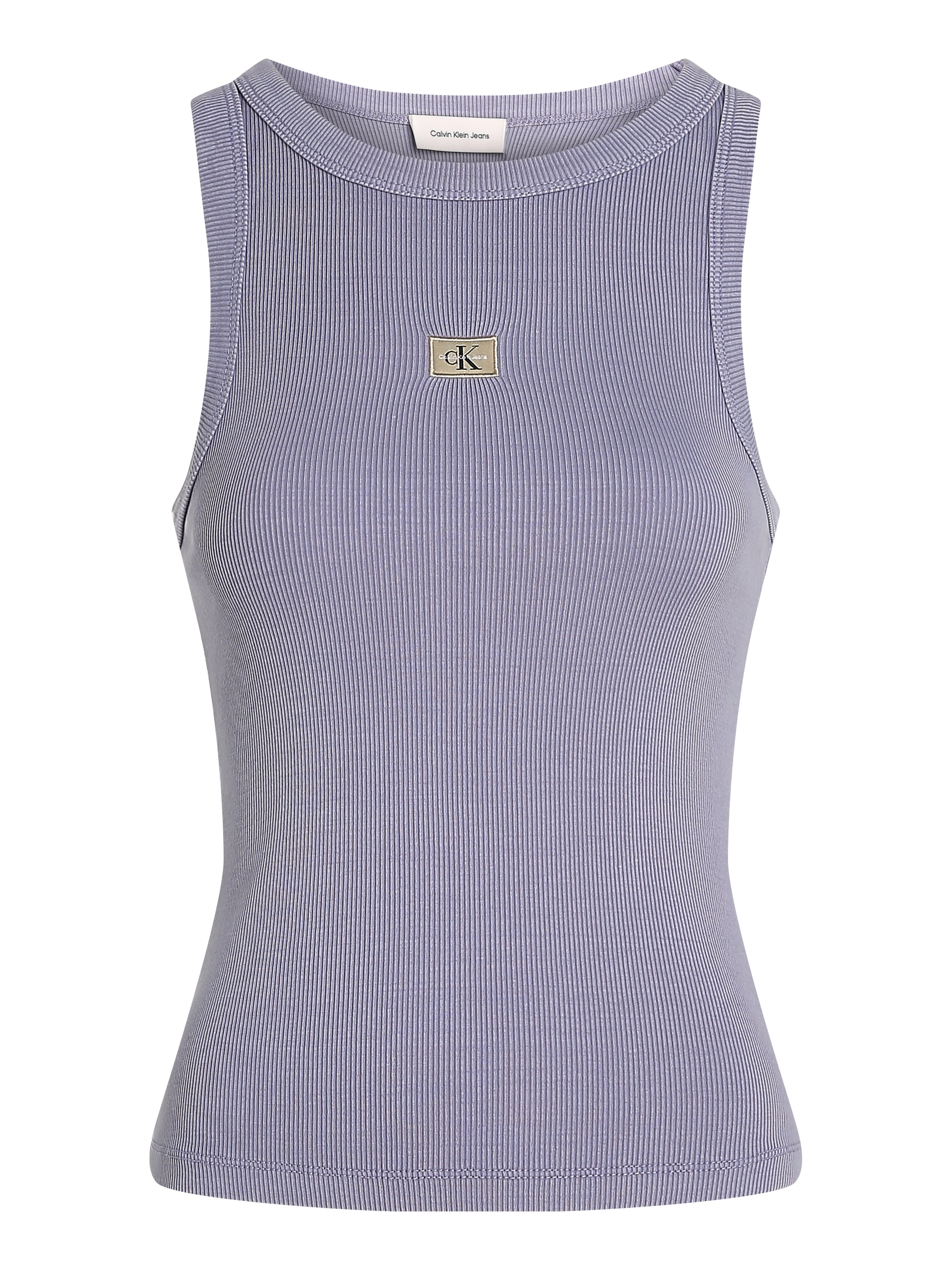 WASHED WOVEN LABEL גופיית ריב