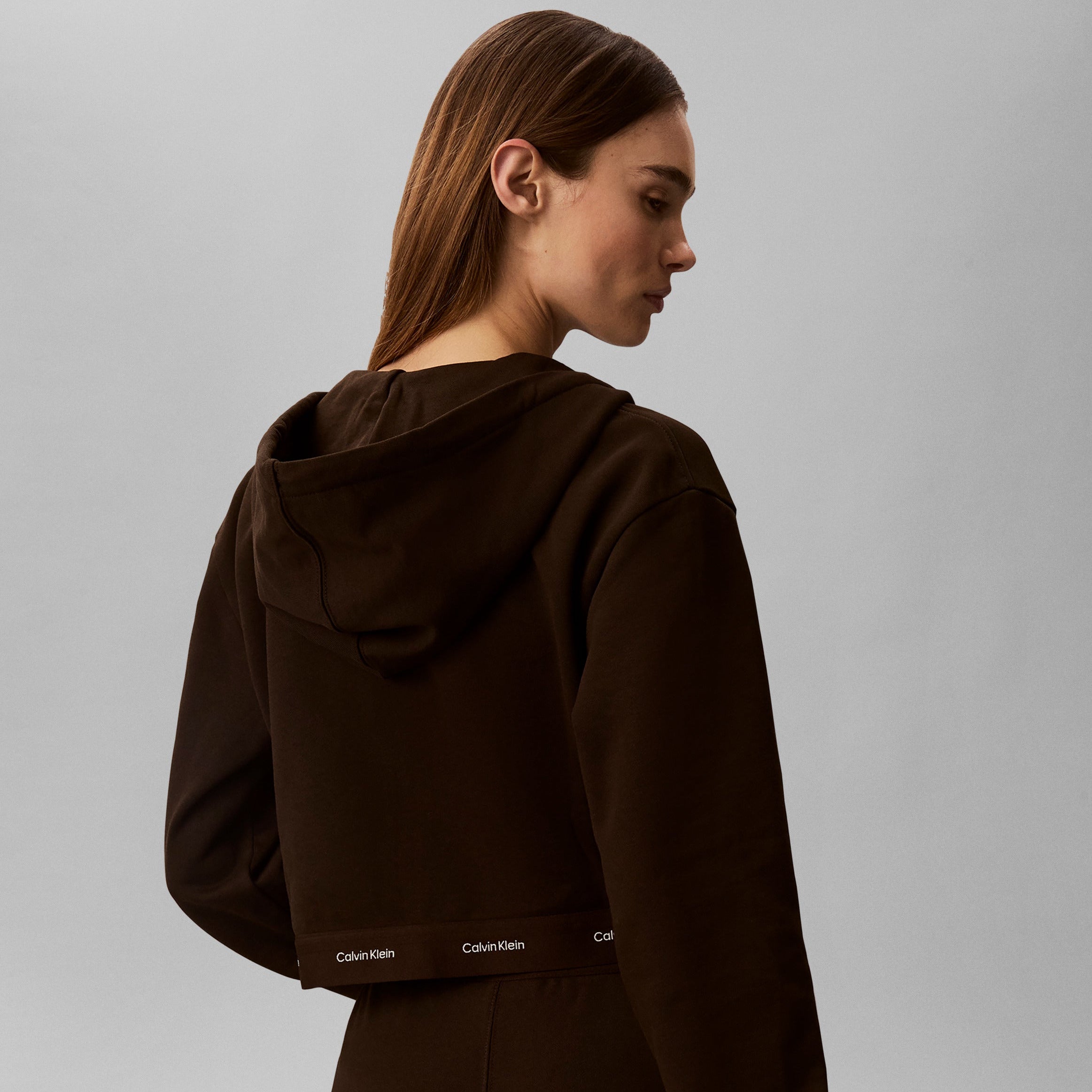 LS TERRY LOGO WAIST CROPPED סווטשירט