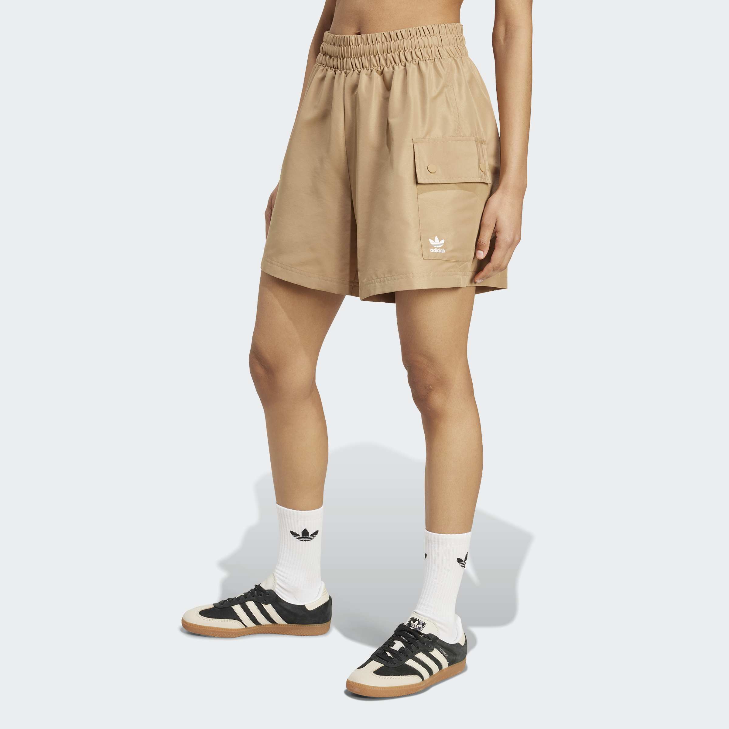 High-Waist Cargo מכנסיים קצרים