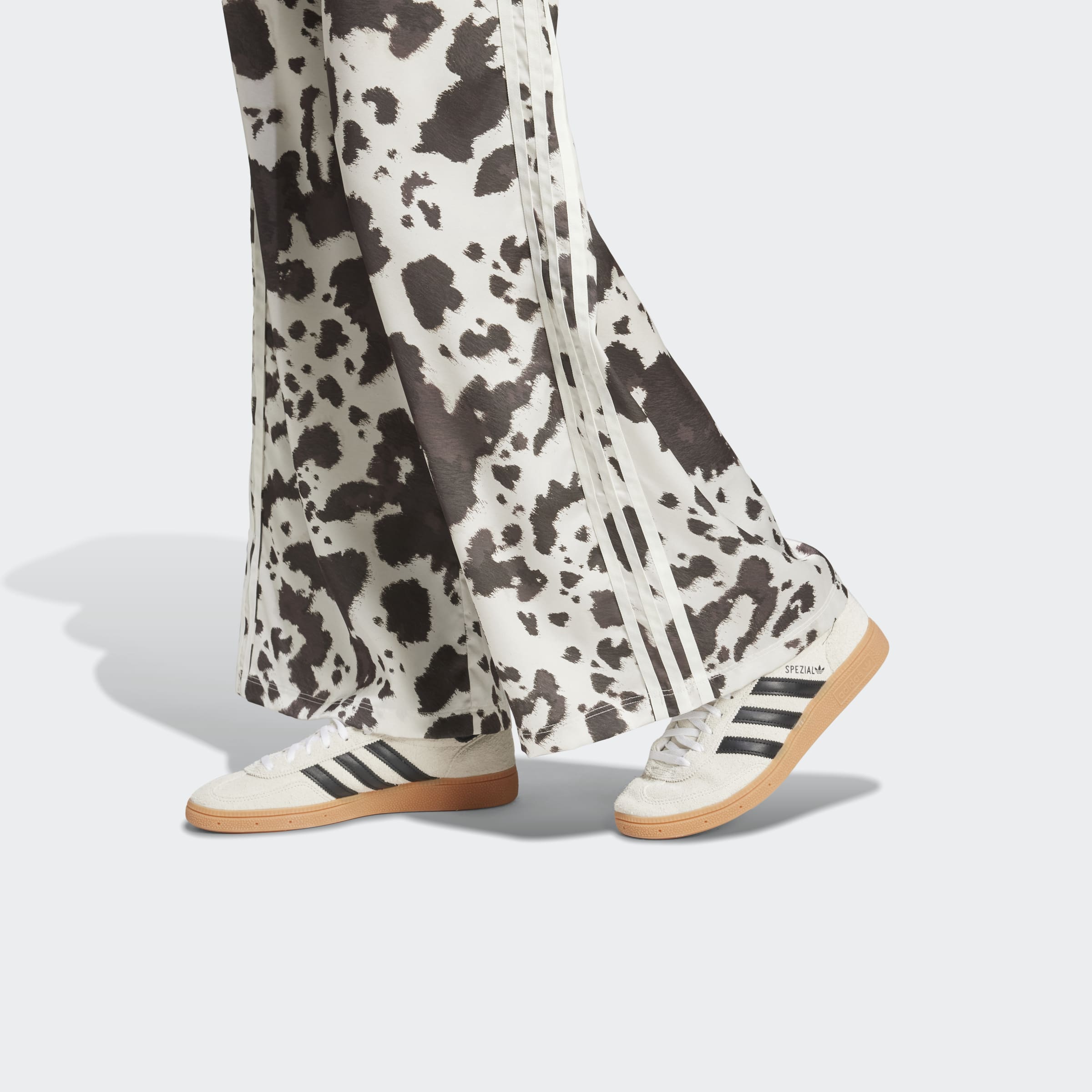 SATIN ANIMAL PRINT מכנסיים ארוכים