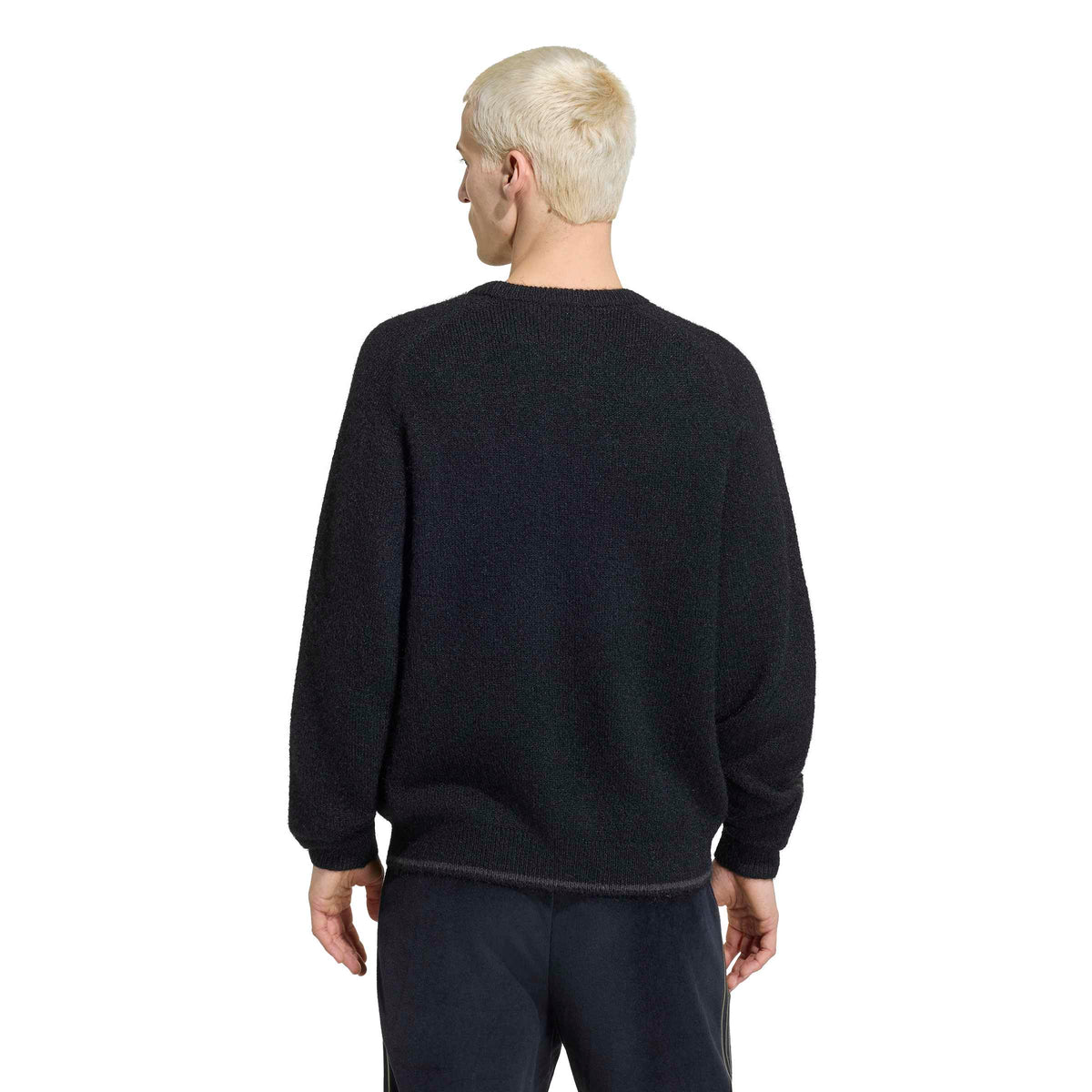 3-Stripes Fluffy Knit Crew סווטשירט