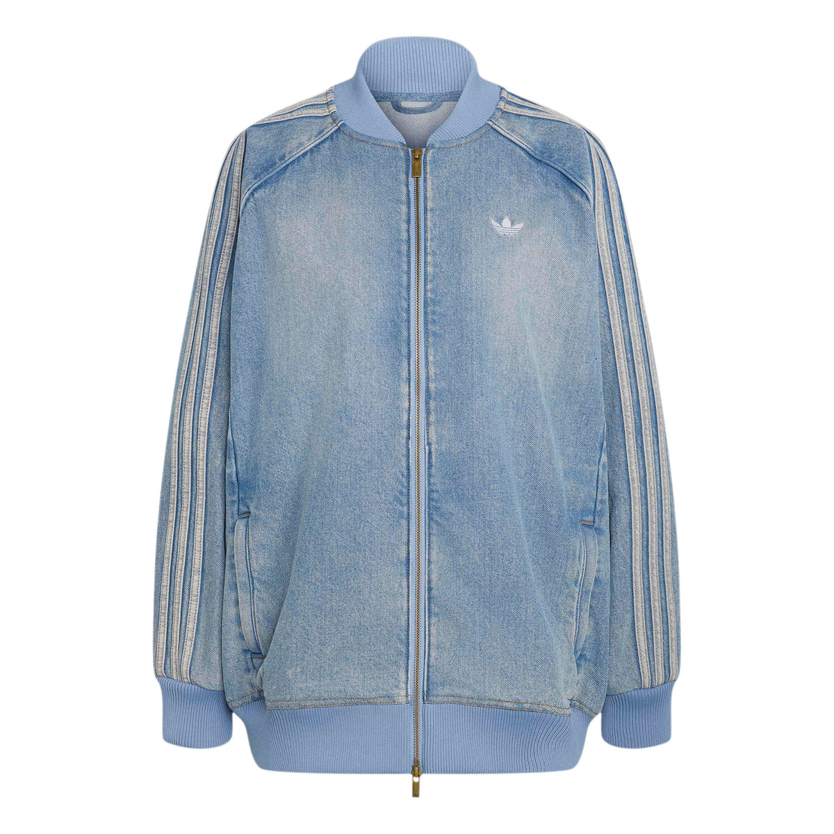 Oversized Denim Track Top ג'קט