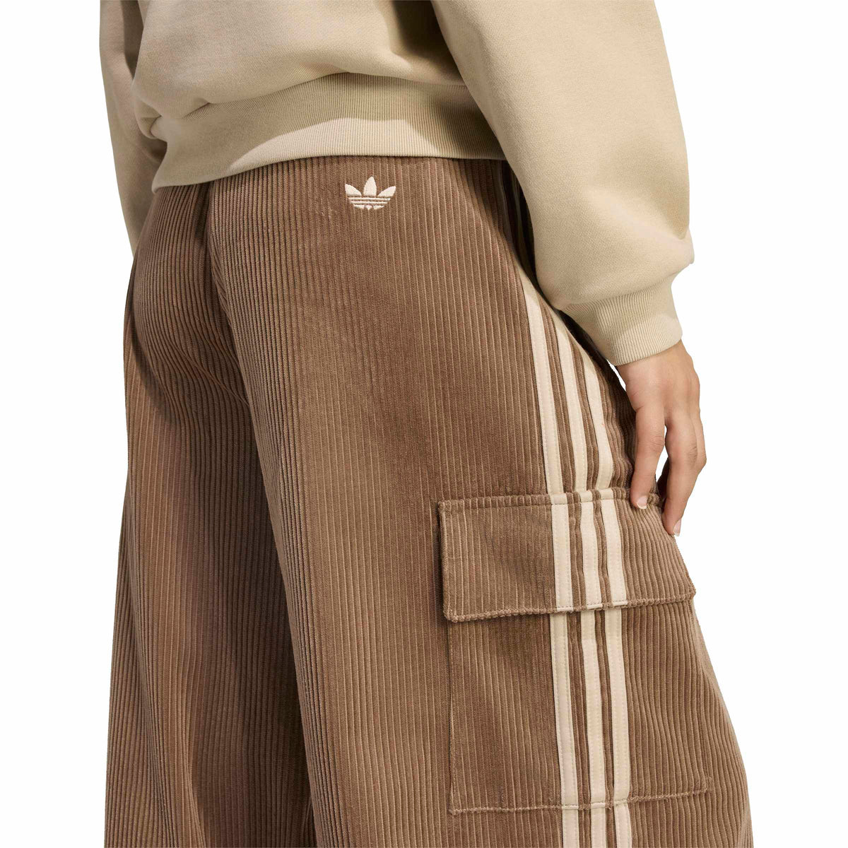 Corduroy 3-Stripes Cargo מכנס ארוך