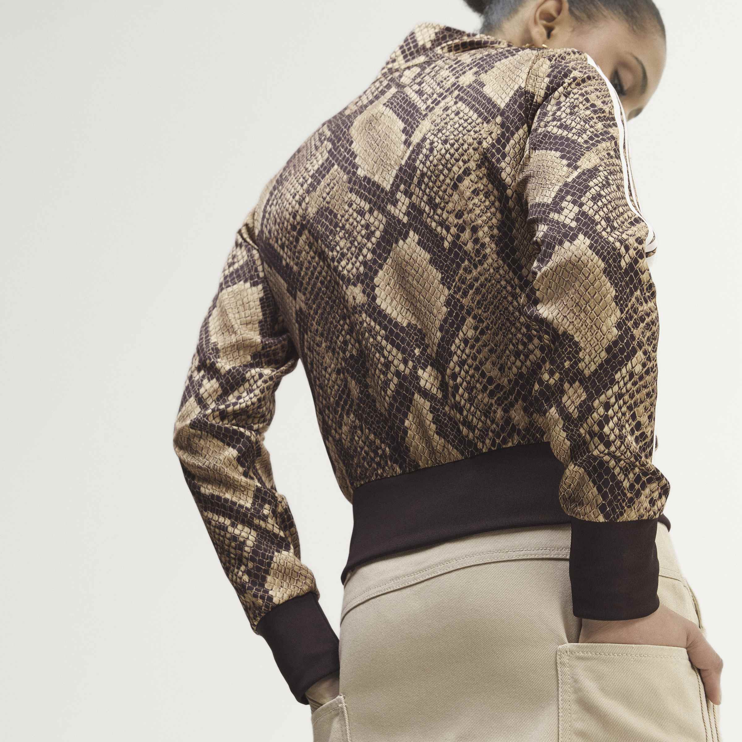Satin Snake Print Firebird Track סוושטרט