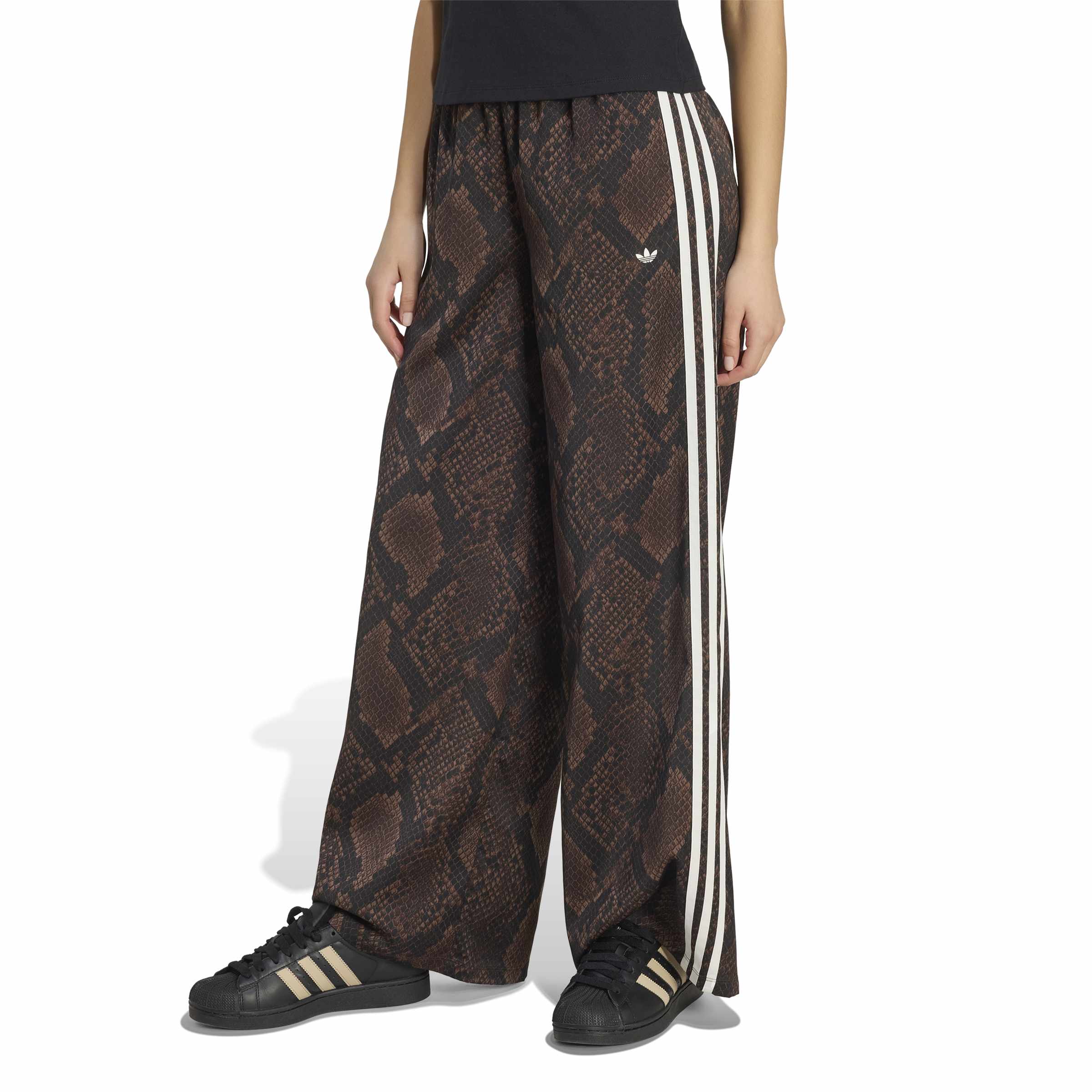 Satin Snake Print Track מכנס ארוך
