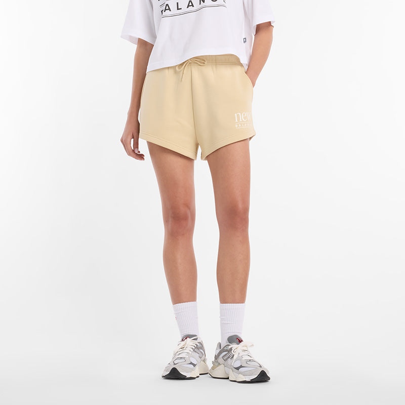 drawstring fleece short מכנסיים קצרים