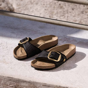 Madrid Big Buckle Raffia כפכפים