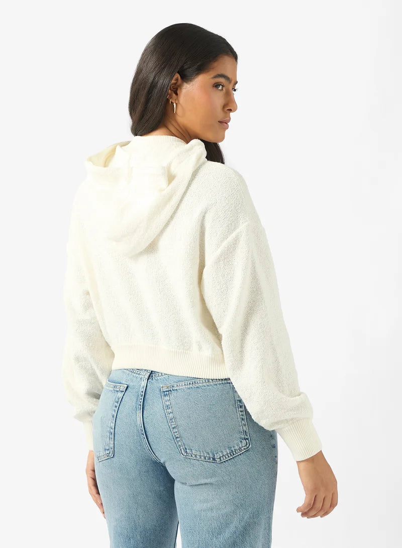 TEXTURED PULLOVER קפוצ'ון