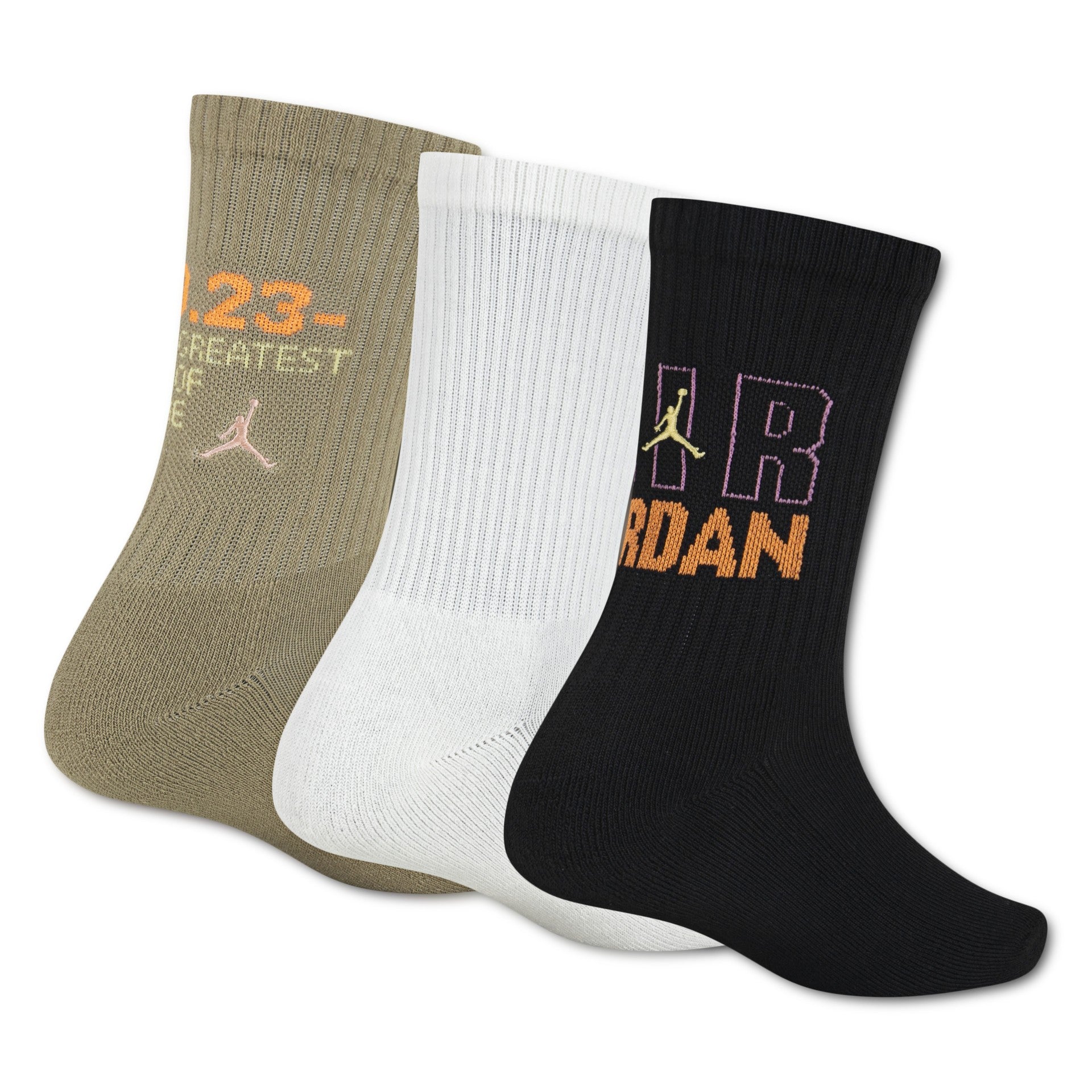 MJ LEGENDARY 3PK CREW מארז 3 זוגות גרביים לנוער