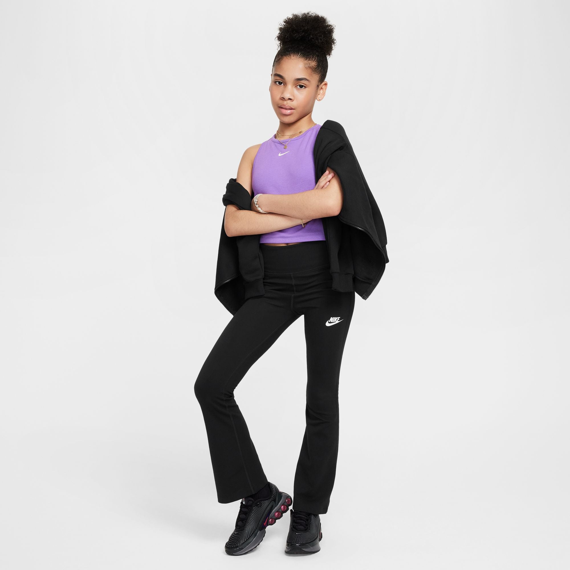 HIGH-WAISTED FLARED טייץ