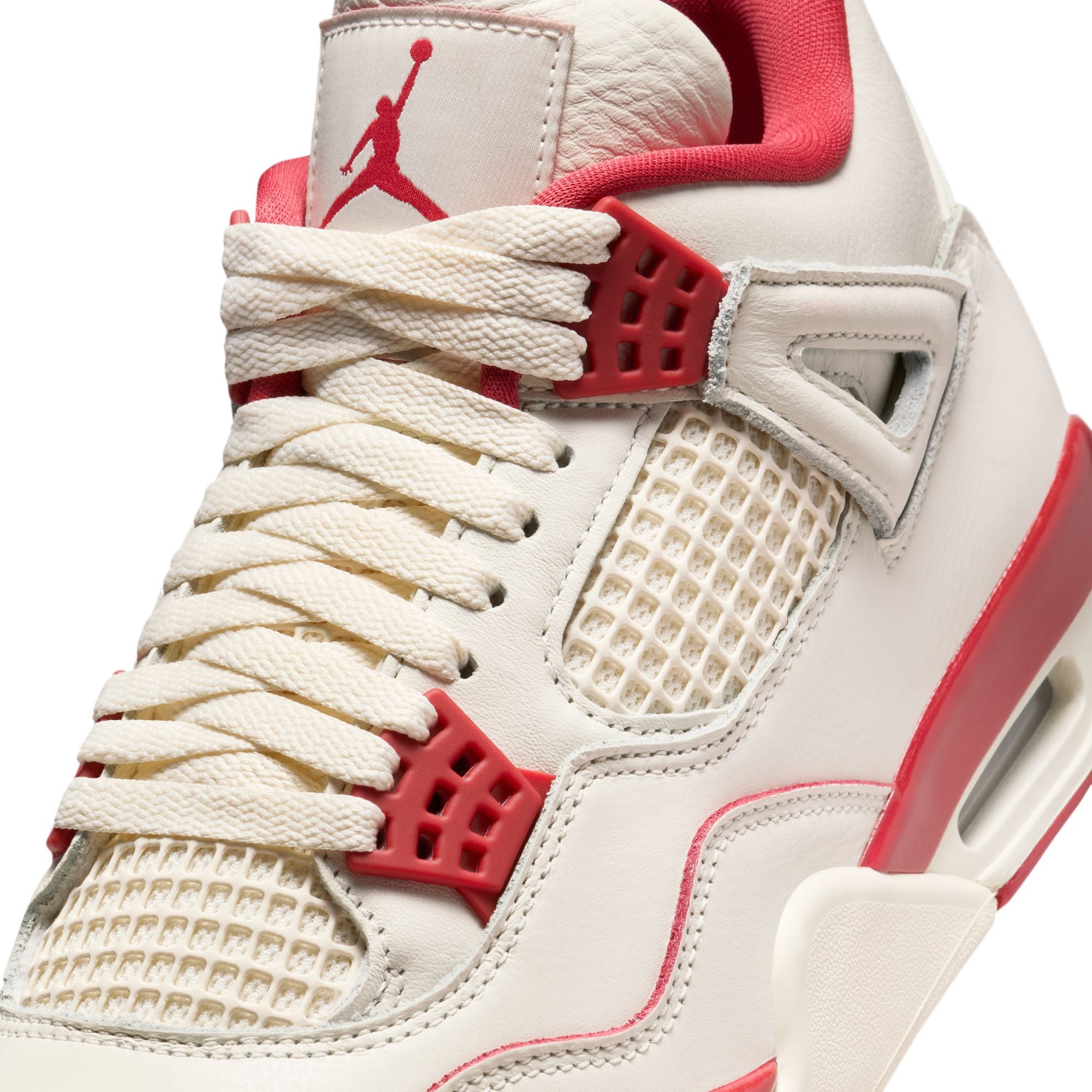 Air Jordan 4 Retro "Pale Ivory and Tough Red"  סניקרס