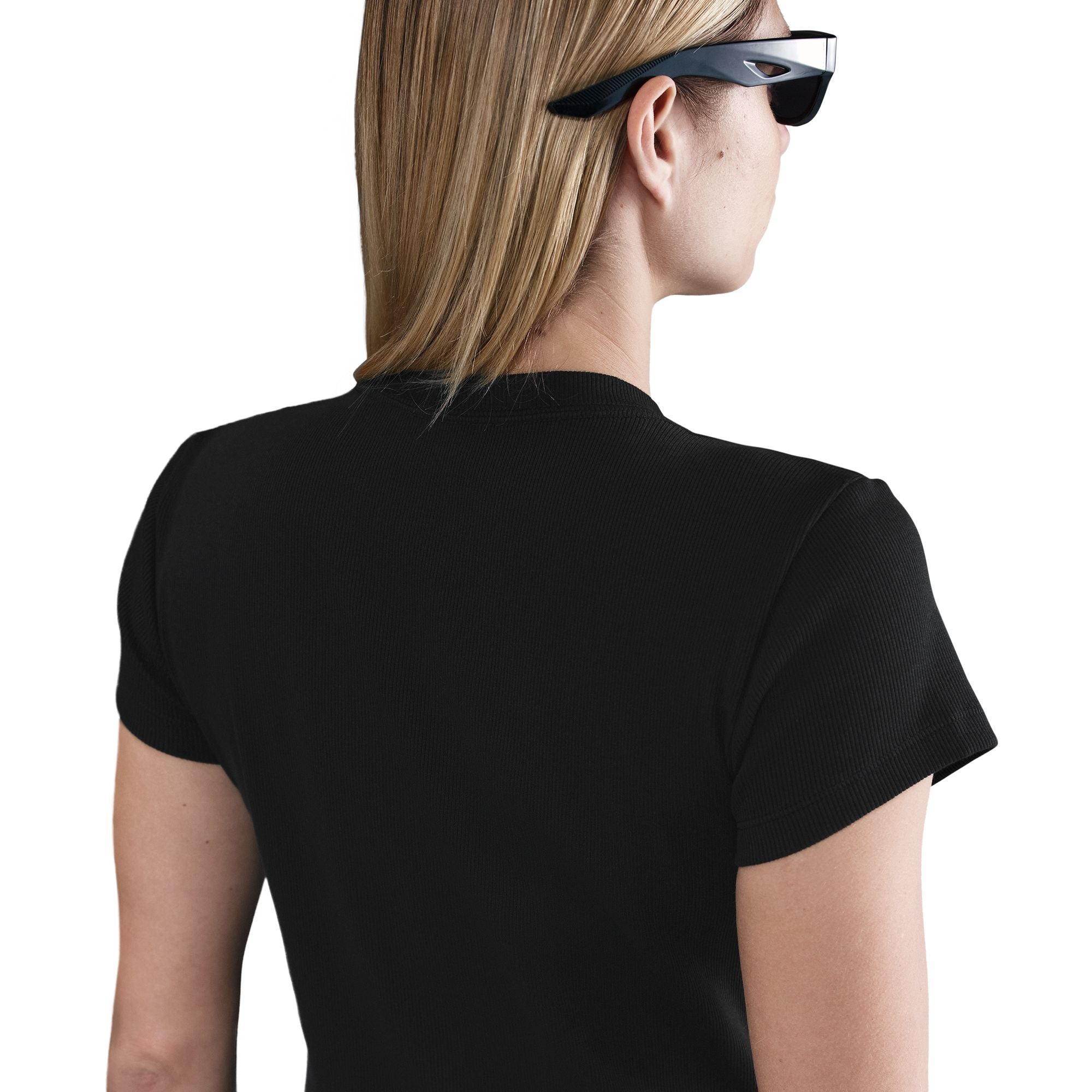 TIGHT RIBBED SHORT SLEEVE חולצת טי