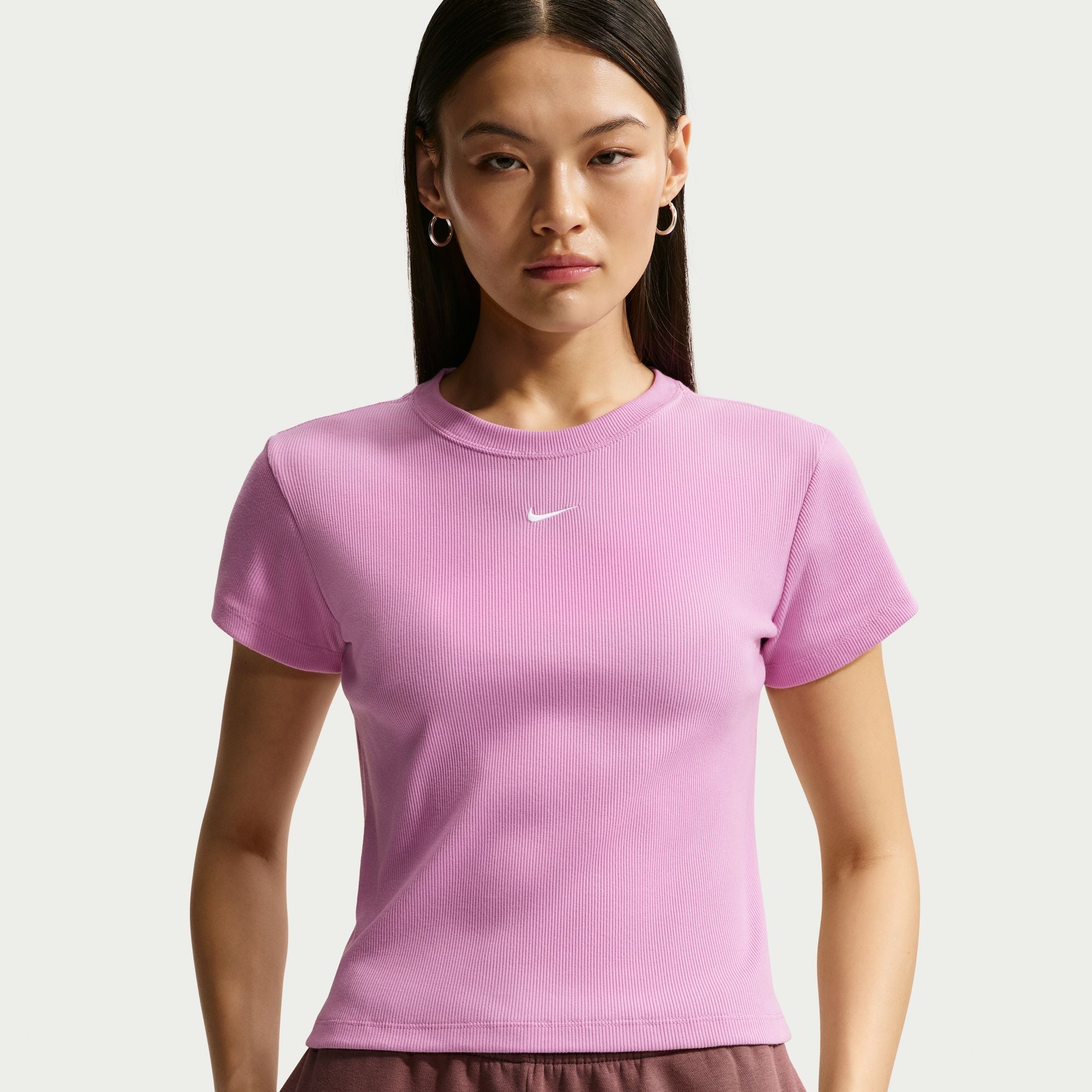 TIGHT RIBBED SHORT SLEEVE חולצת טי