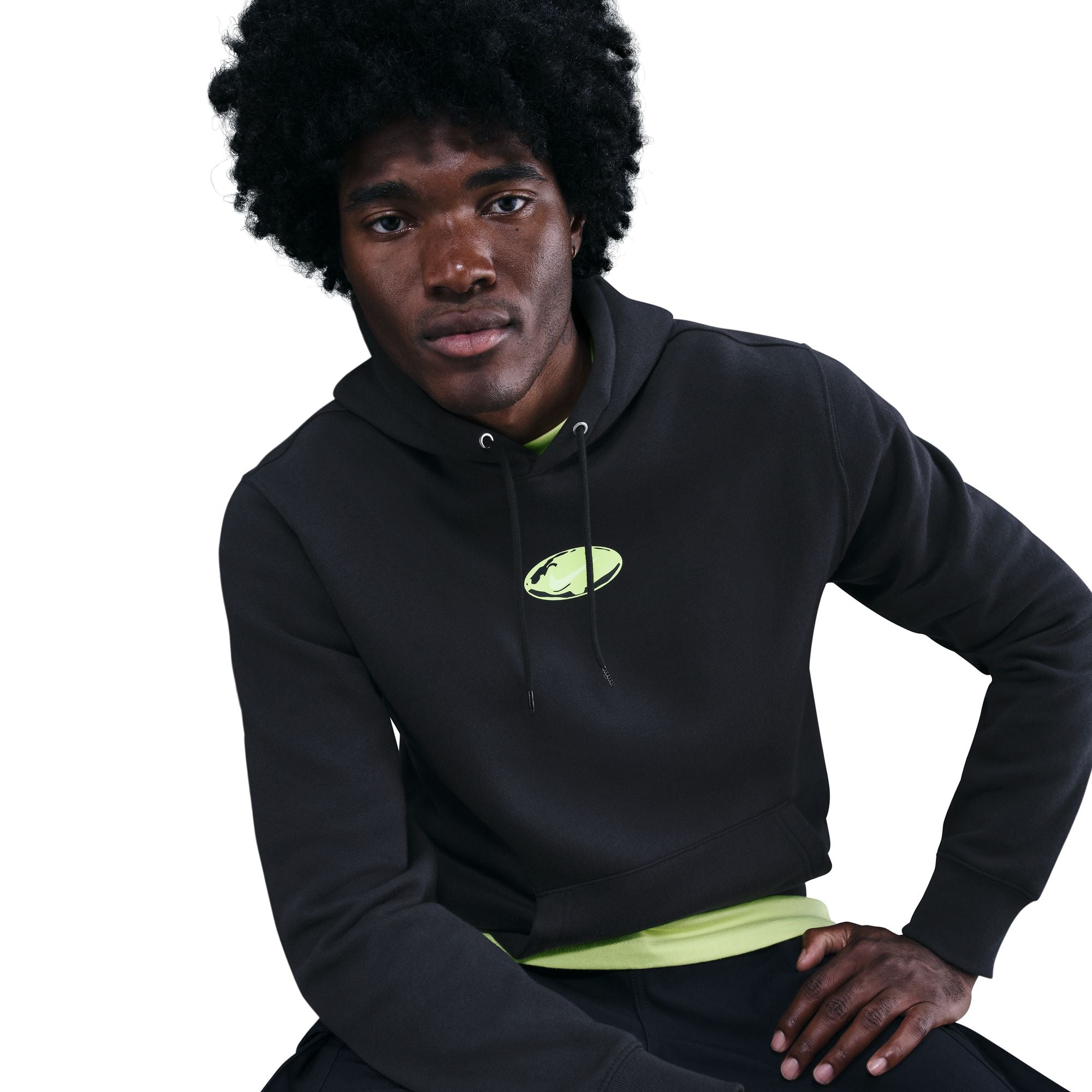 FLEECE PULLOVER סווטשירט עם קפוצ'ון