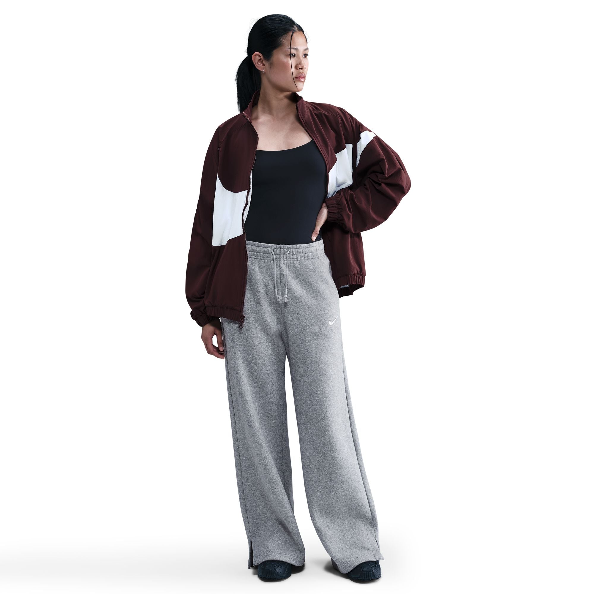 HIGH-WAISTED WIDE-LEG מכנסיים ארוכים
