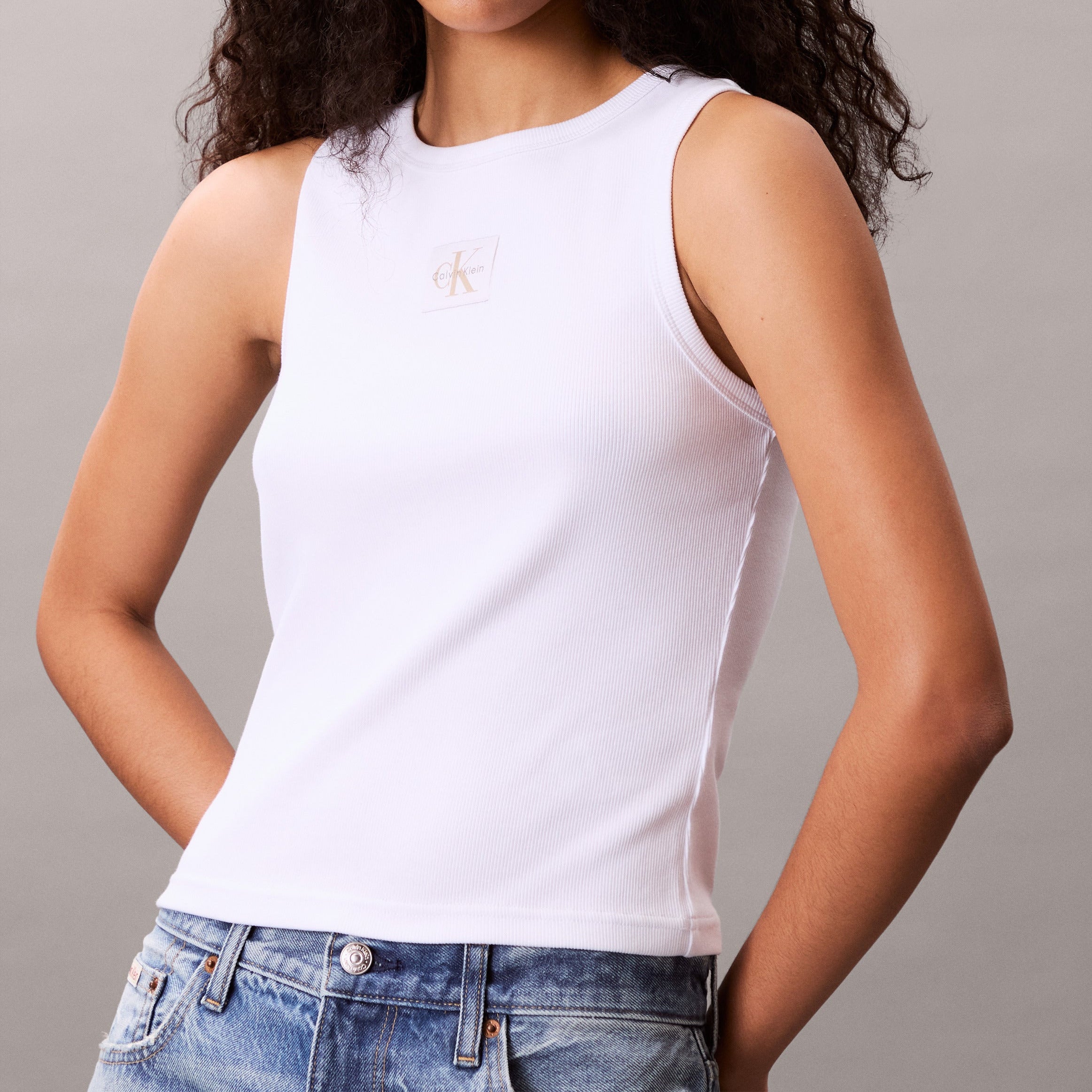 WOVEN COTTON גופייה