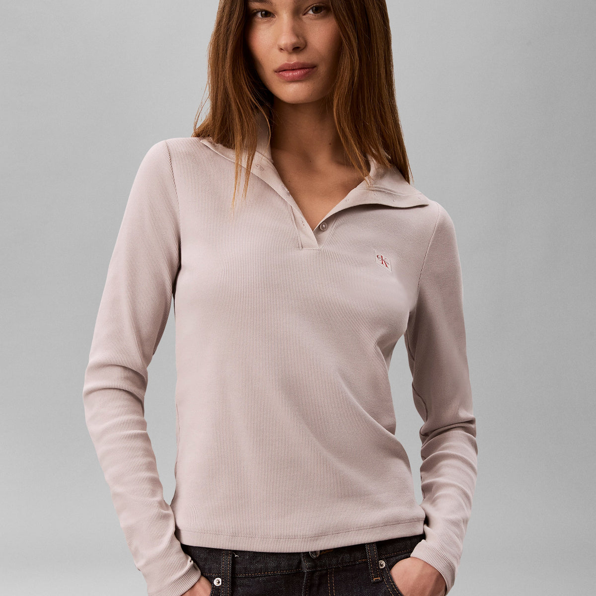 LABEL TNECK HENLEY חולצה ארוכה