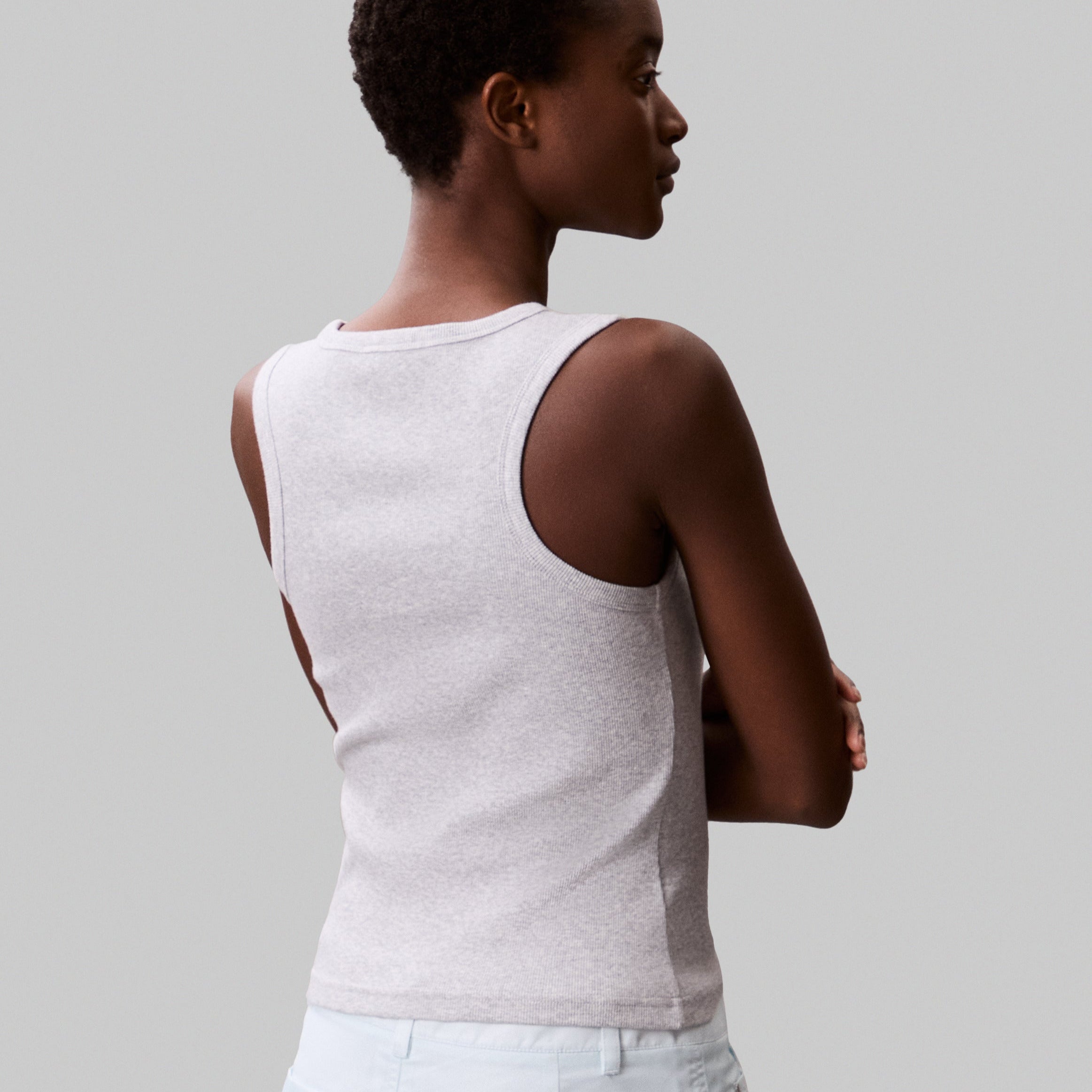 WOVEN COTTON גופייה