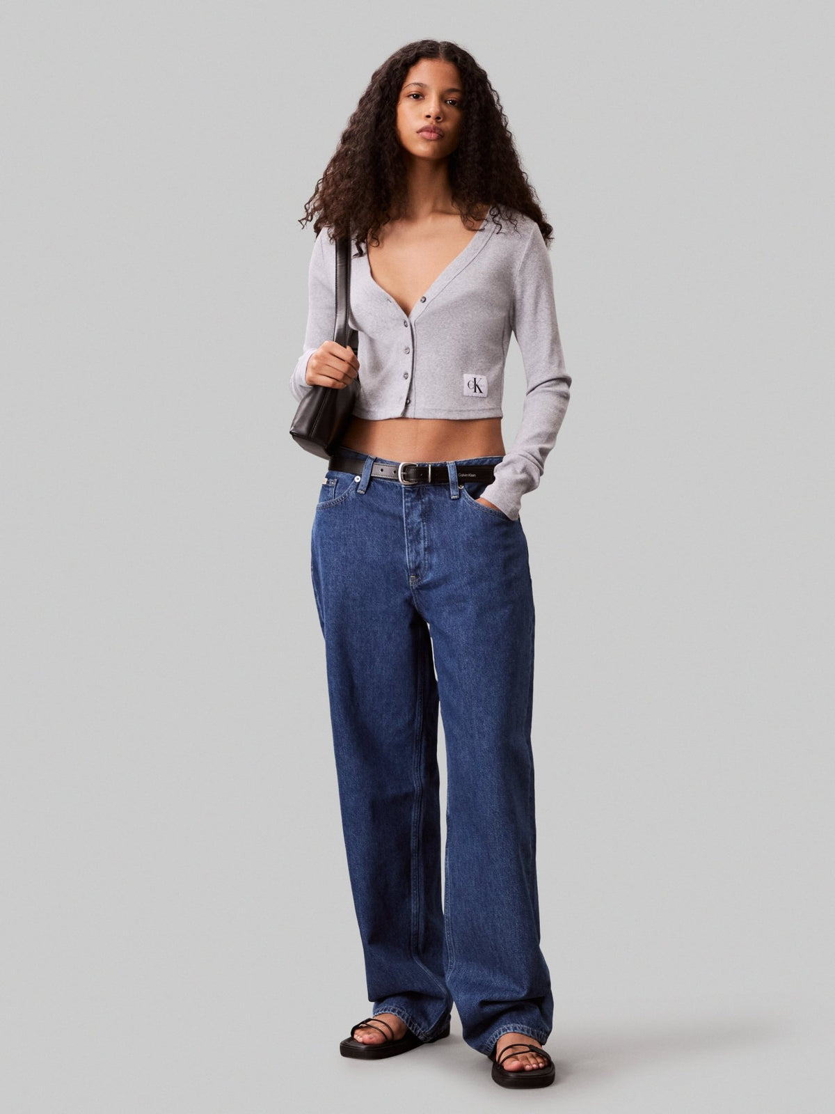 WOVEN COTTON ז'קט קרופ