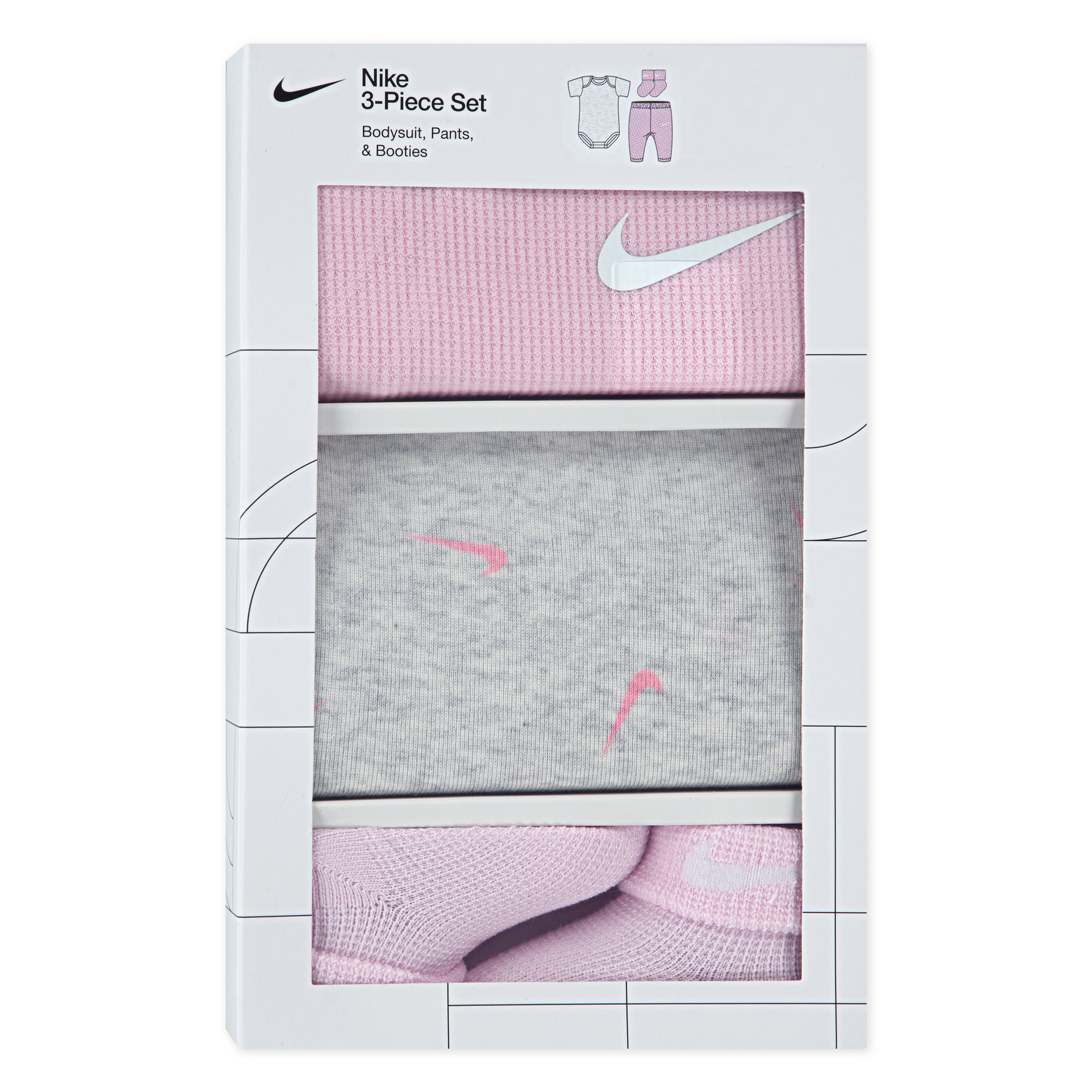 3PK BODYSUIT   WAFFLE PANT סט