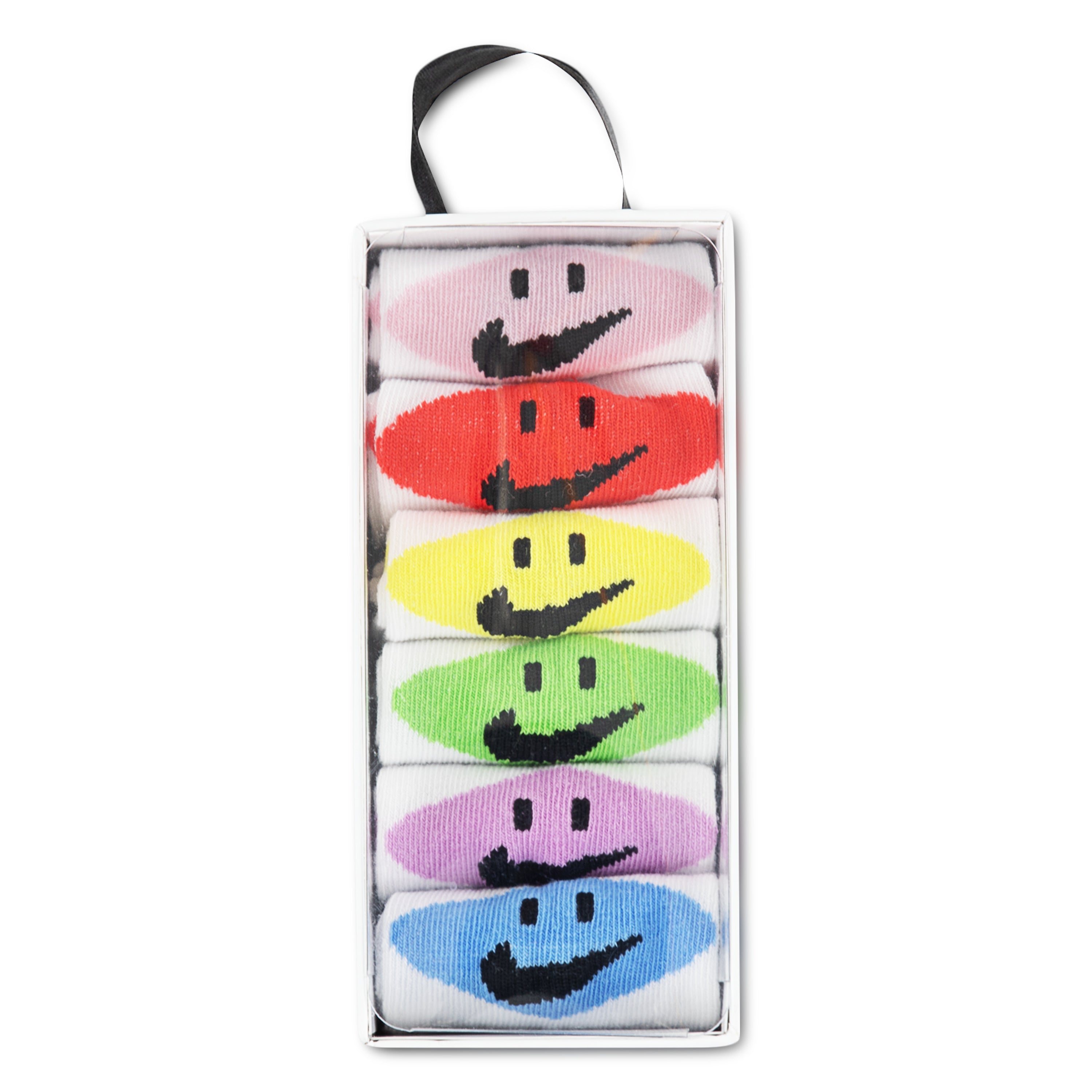 INFANT 6PK NIKE SMILEY ANKLE גרביי תינוקות