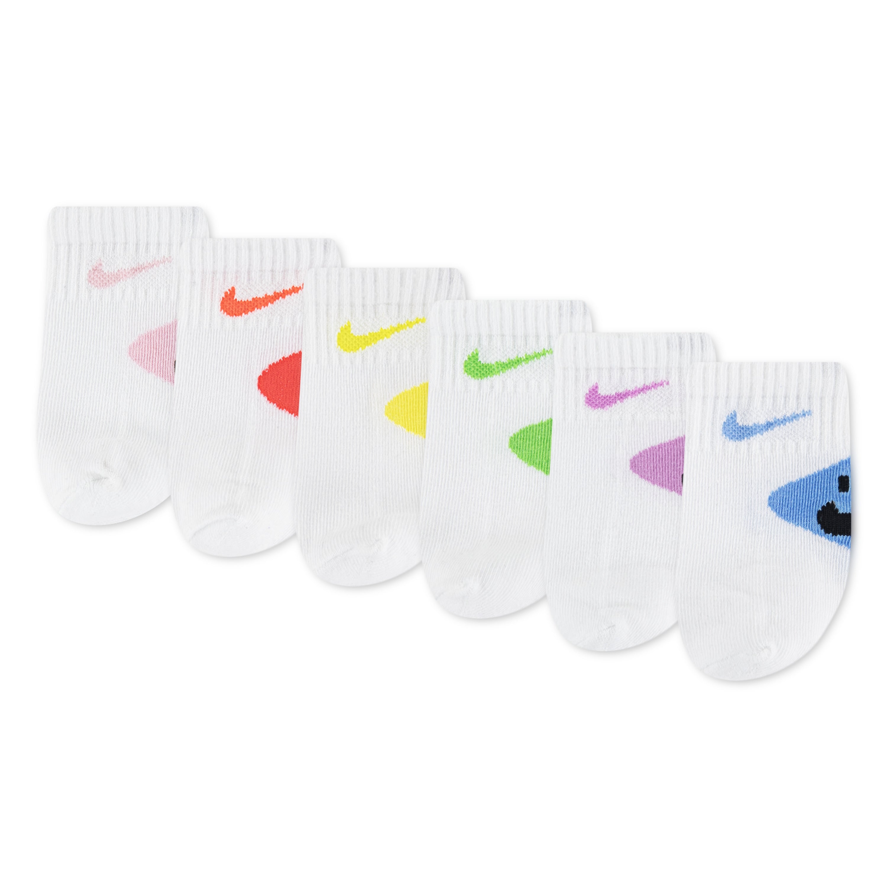 INFANT 6PK NIKE SMILEY ANKLE גרביי תינוקות