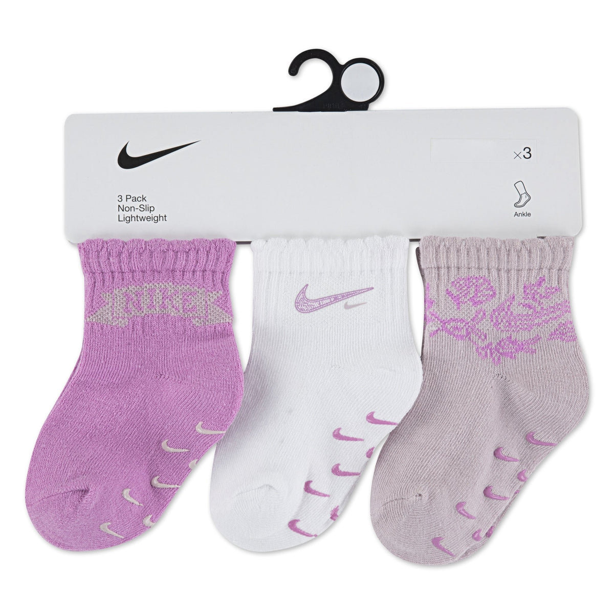 3PK LACE IT UP SCALLOP ANKLE מארז גרבי תינוקות