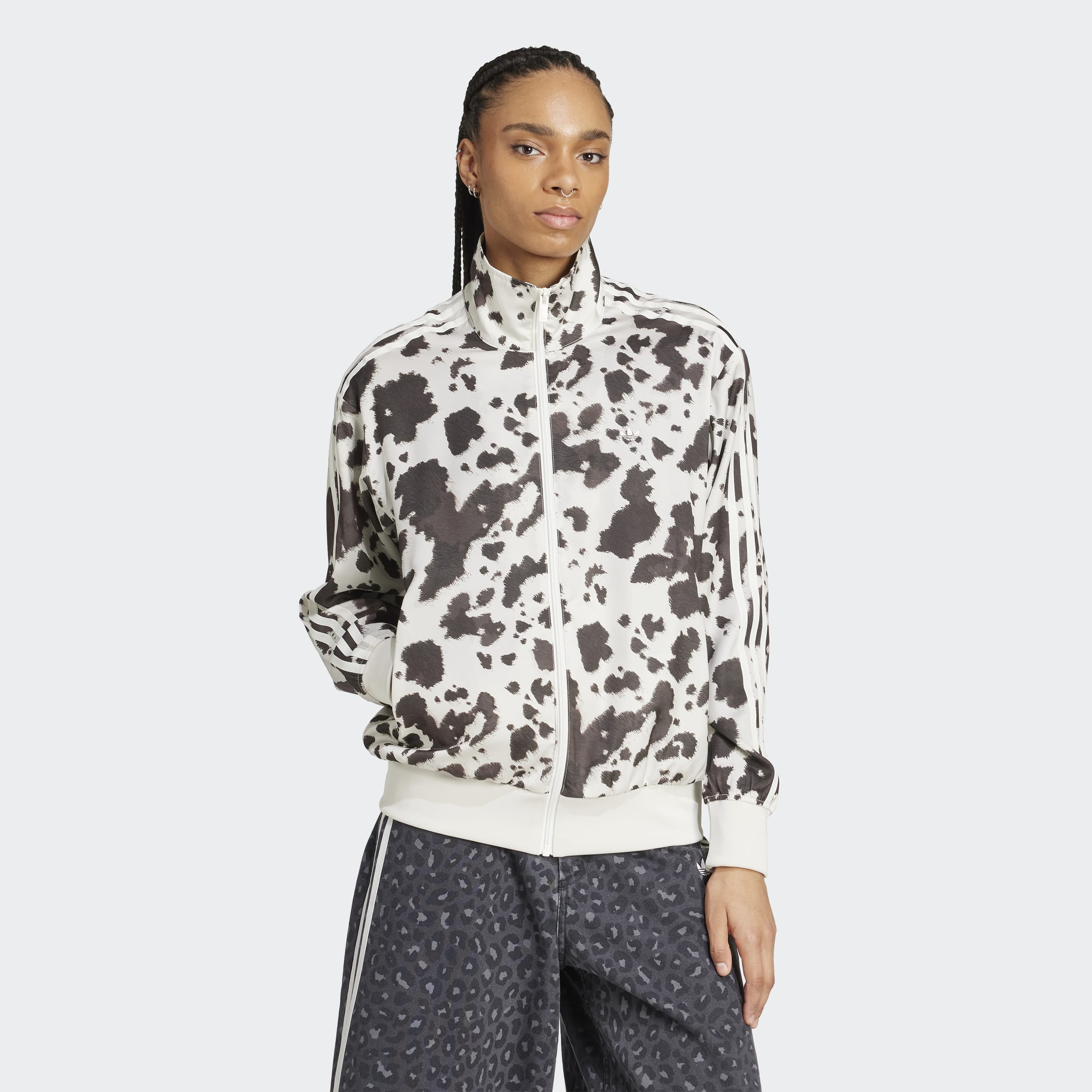 SATIN ANIMAL PRINT ז'קט