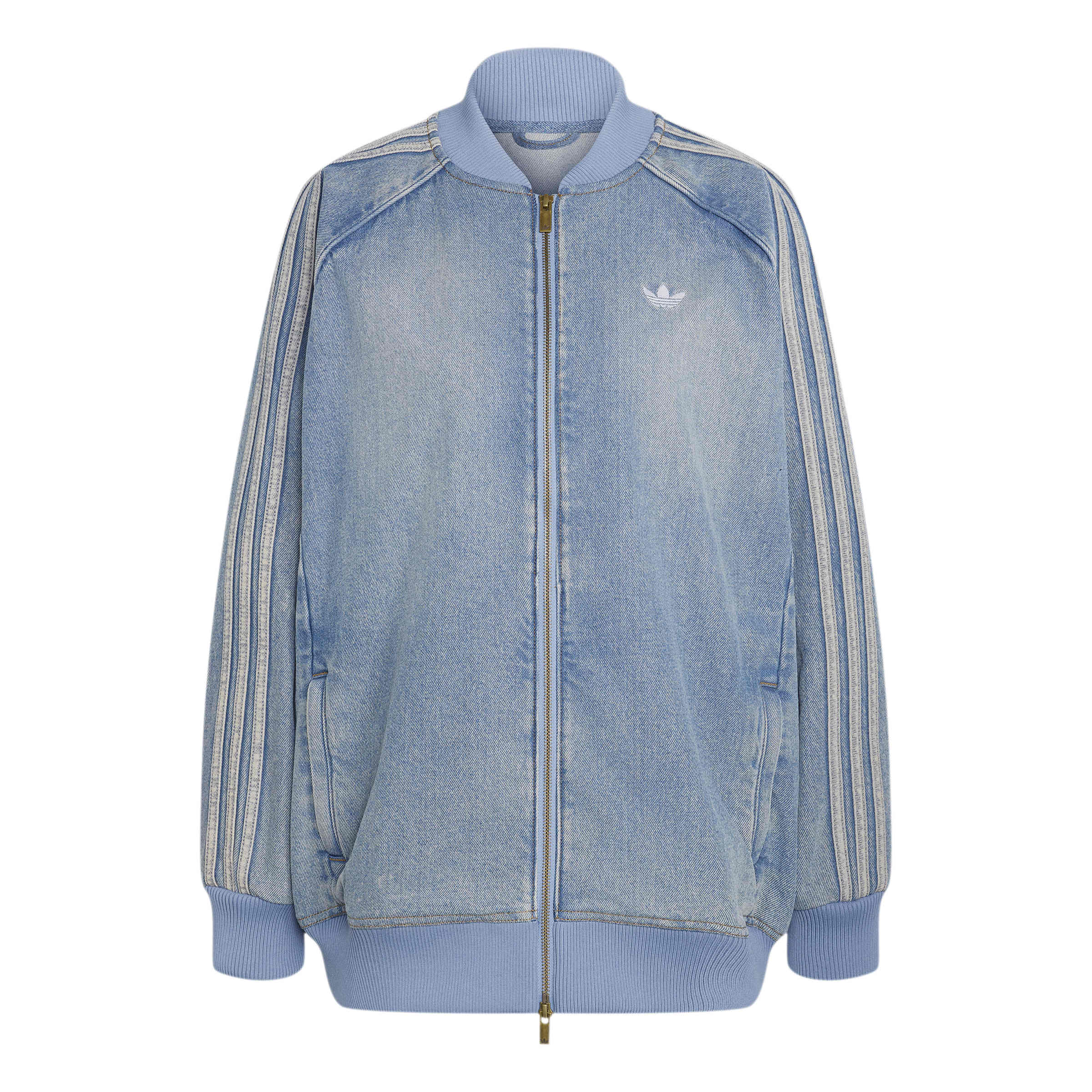 Oversized Denim Track Top ג'קט
