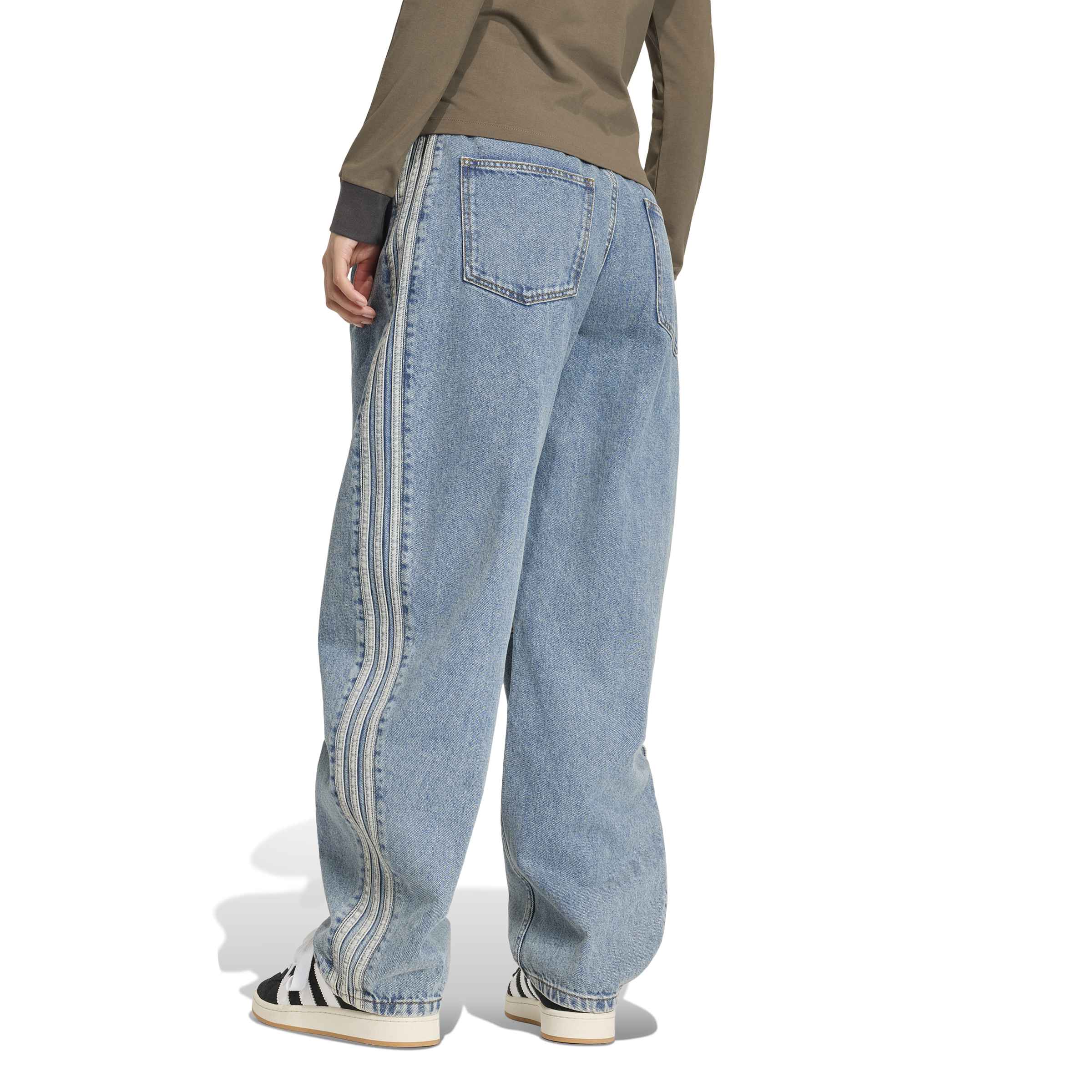 High Rise Barrel Leg Denim מכנס ארוך