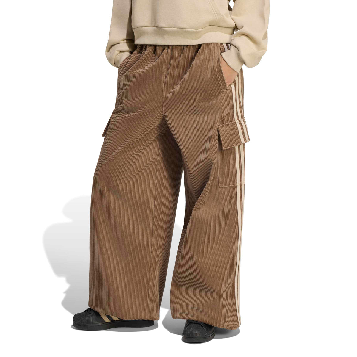 Corduroy 3-Stripes Cargo מכנס ארוך