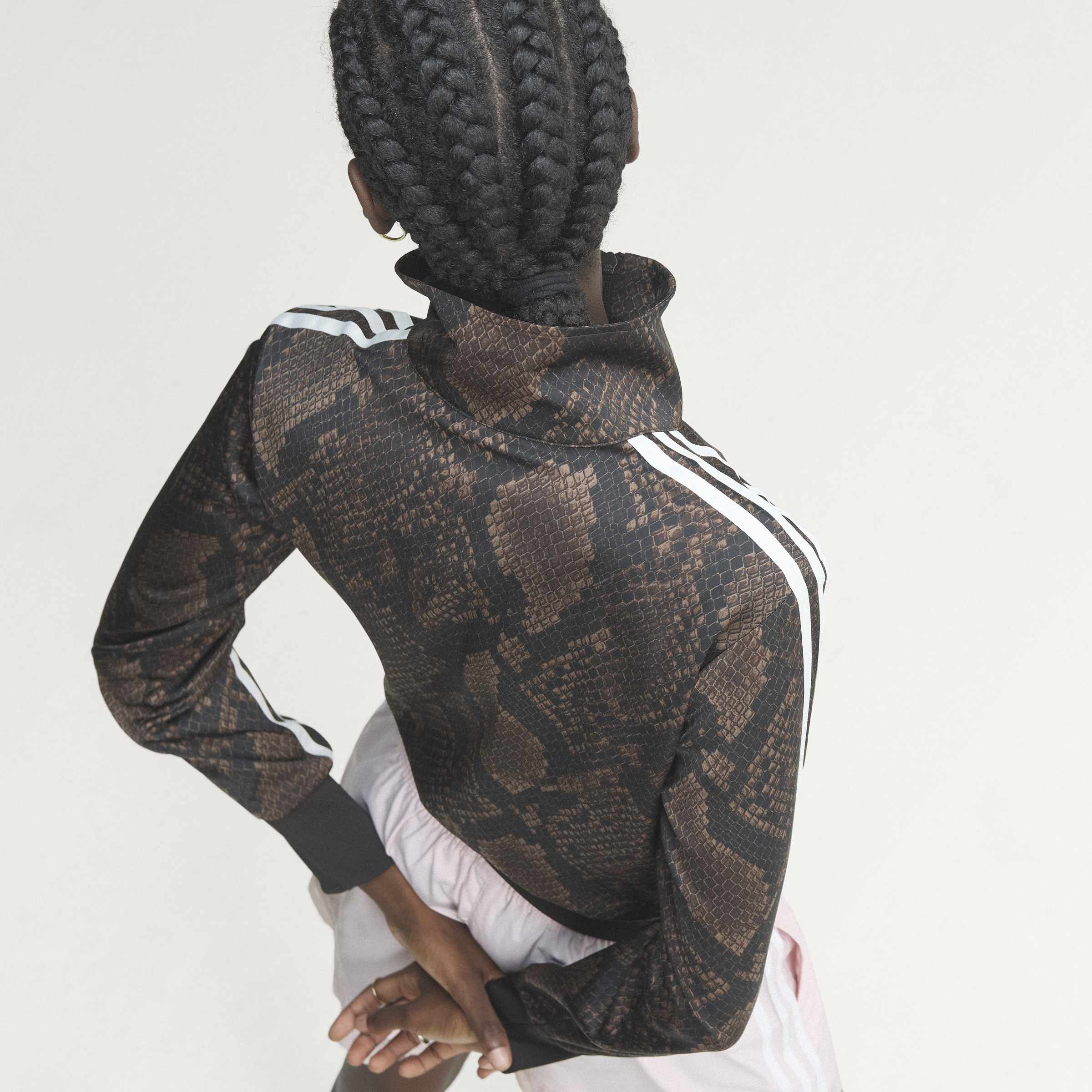 Satin Snake Print Firebird Track סוושטרט