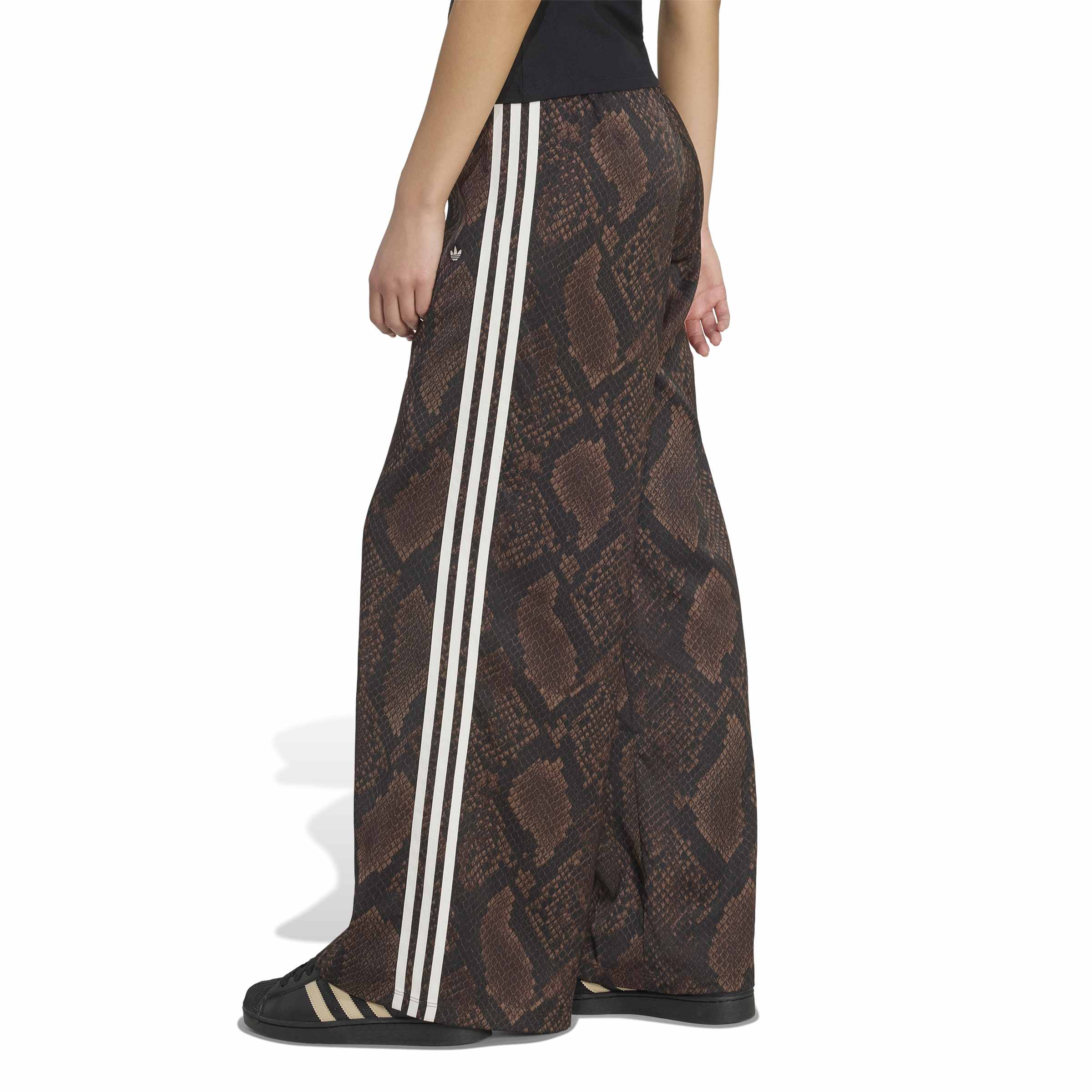 Satin Snake Print Track מכנס ארוך