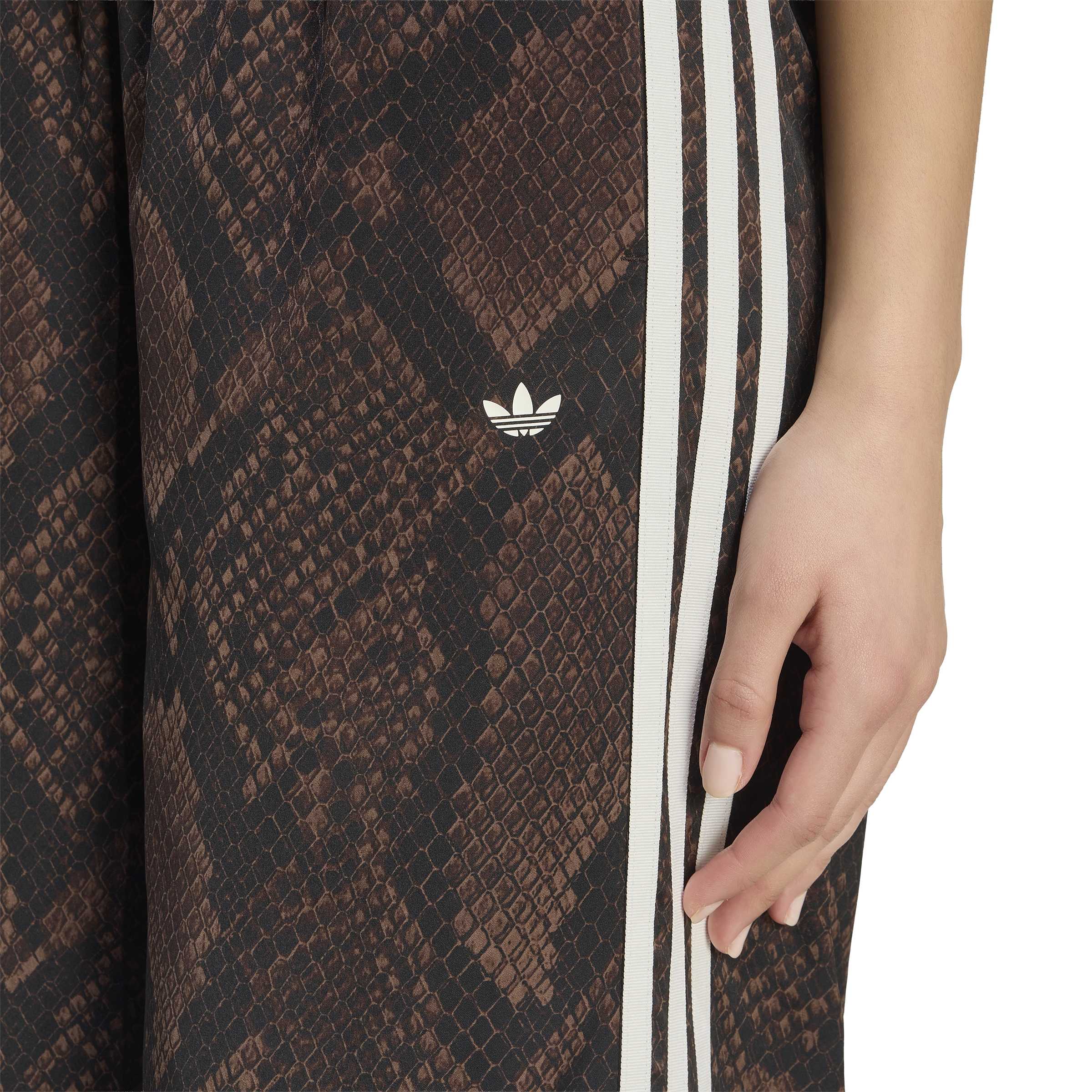 Satin Snake Print Track מכנס ארוך