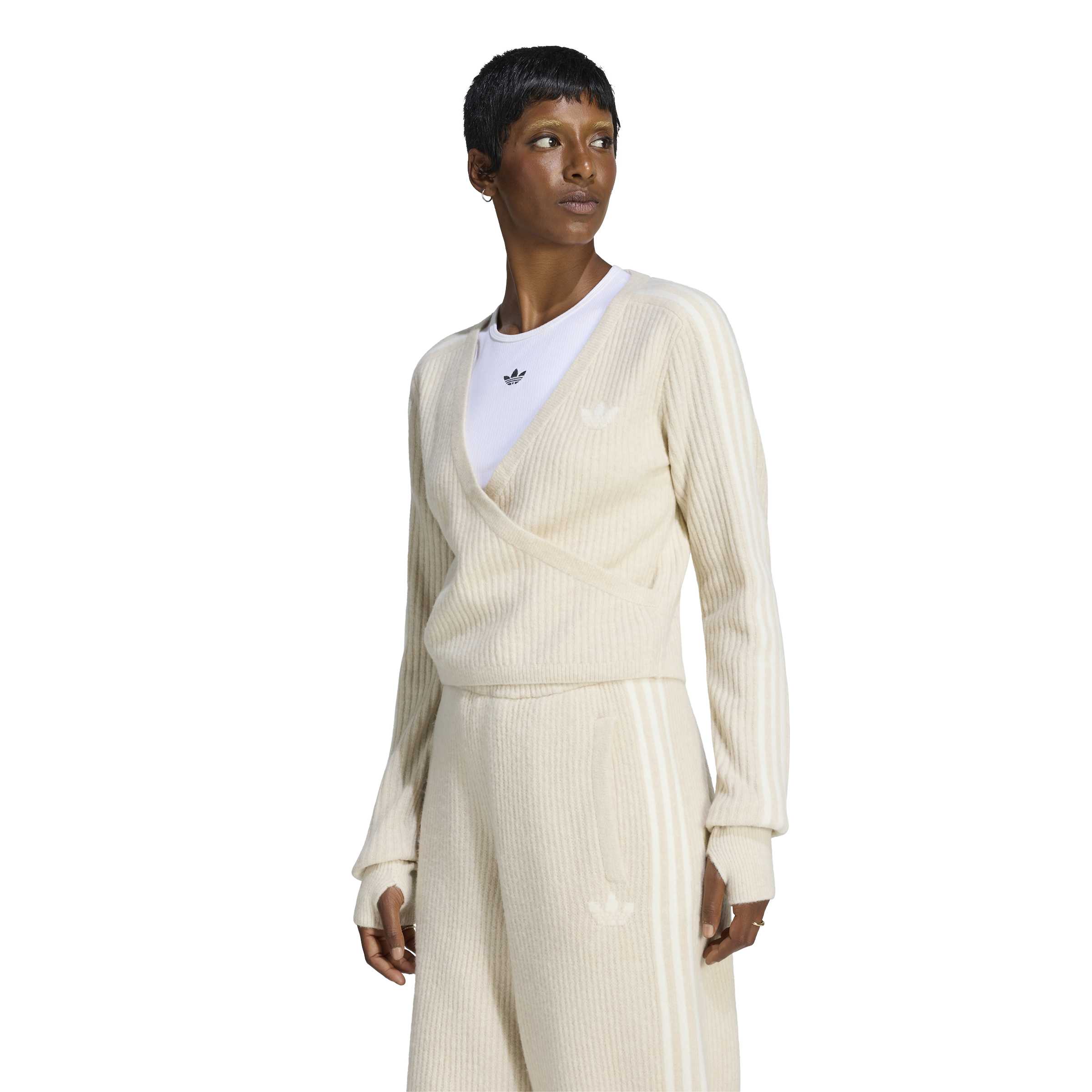 Knitted Wrap Around ג'קט