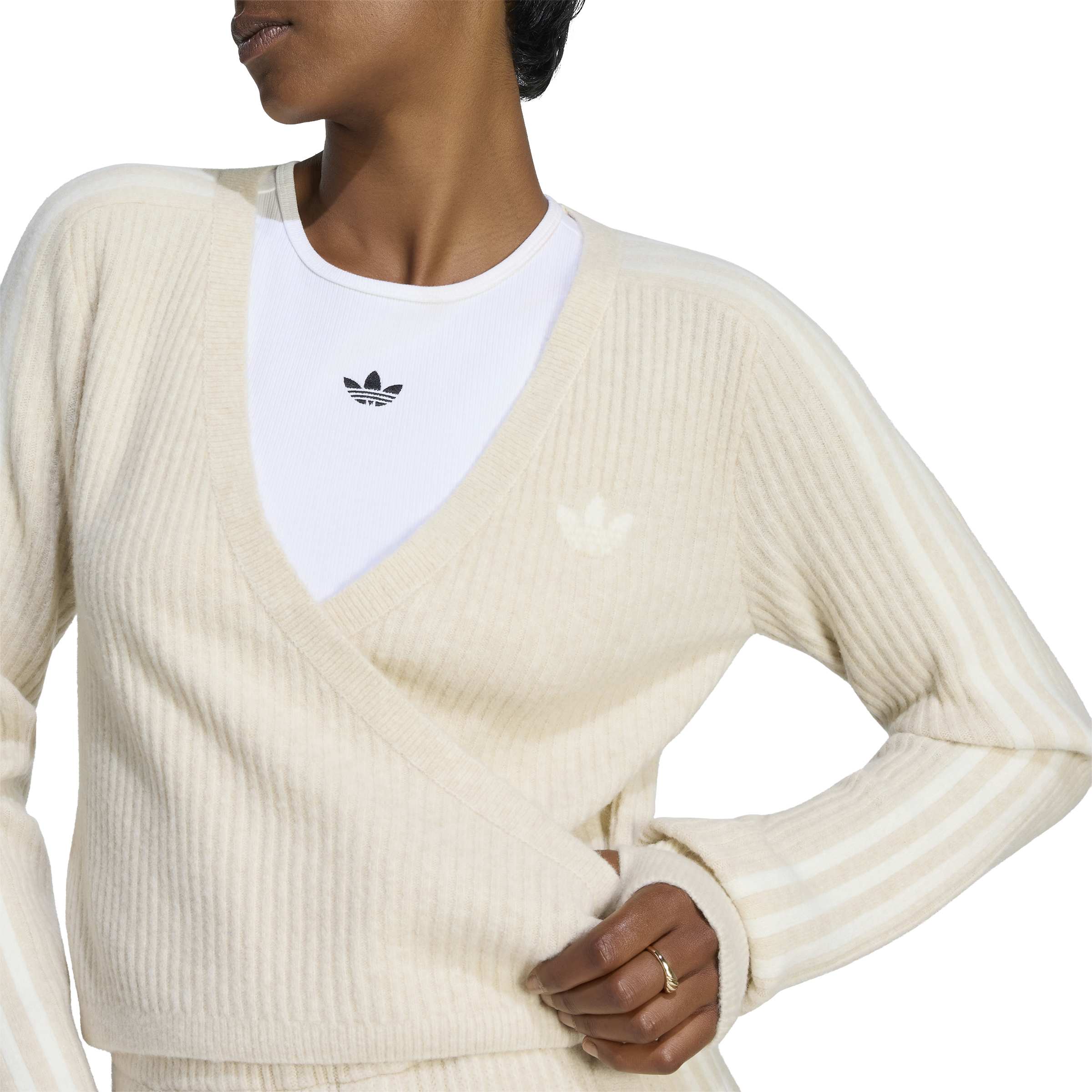 Knitted Wrap Around ג'קט
