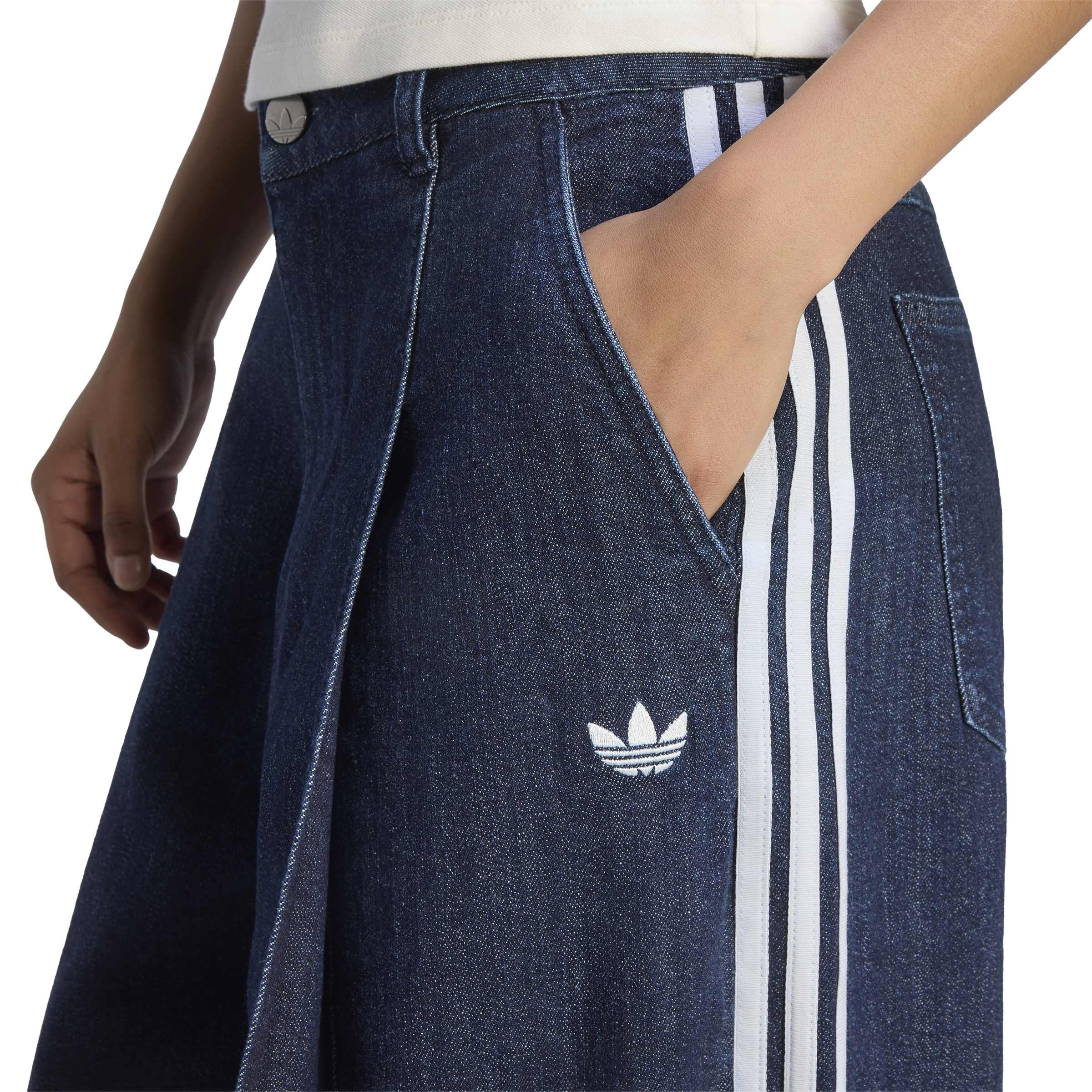 Denim Pleats מכנס ארוך