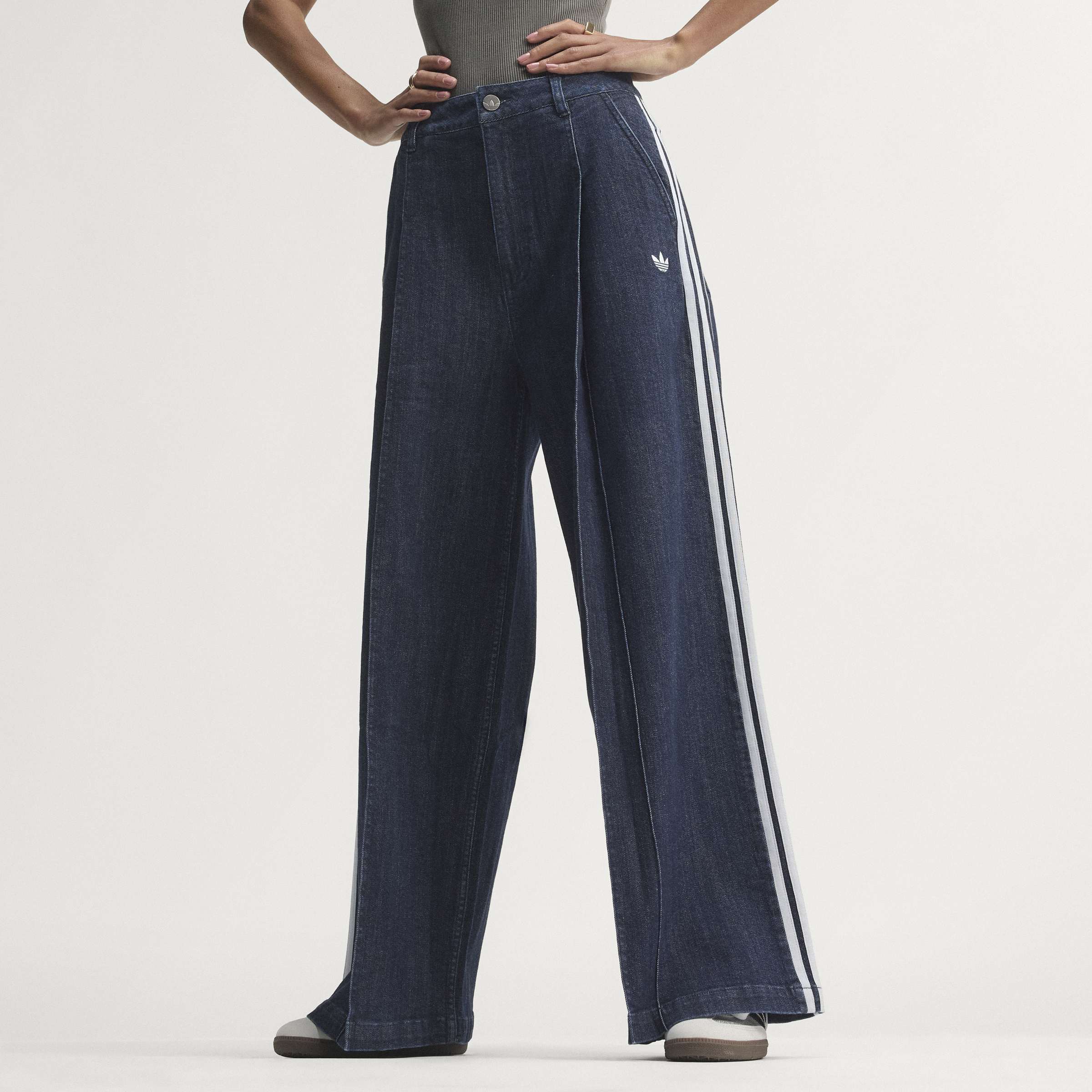 Denim Pleats מכנס ארוך