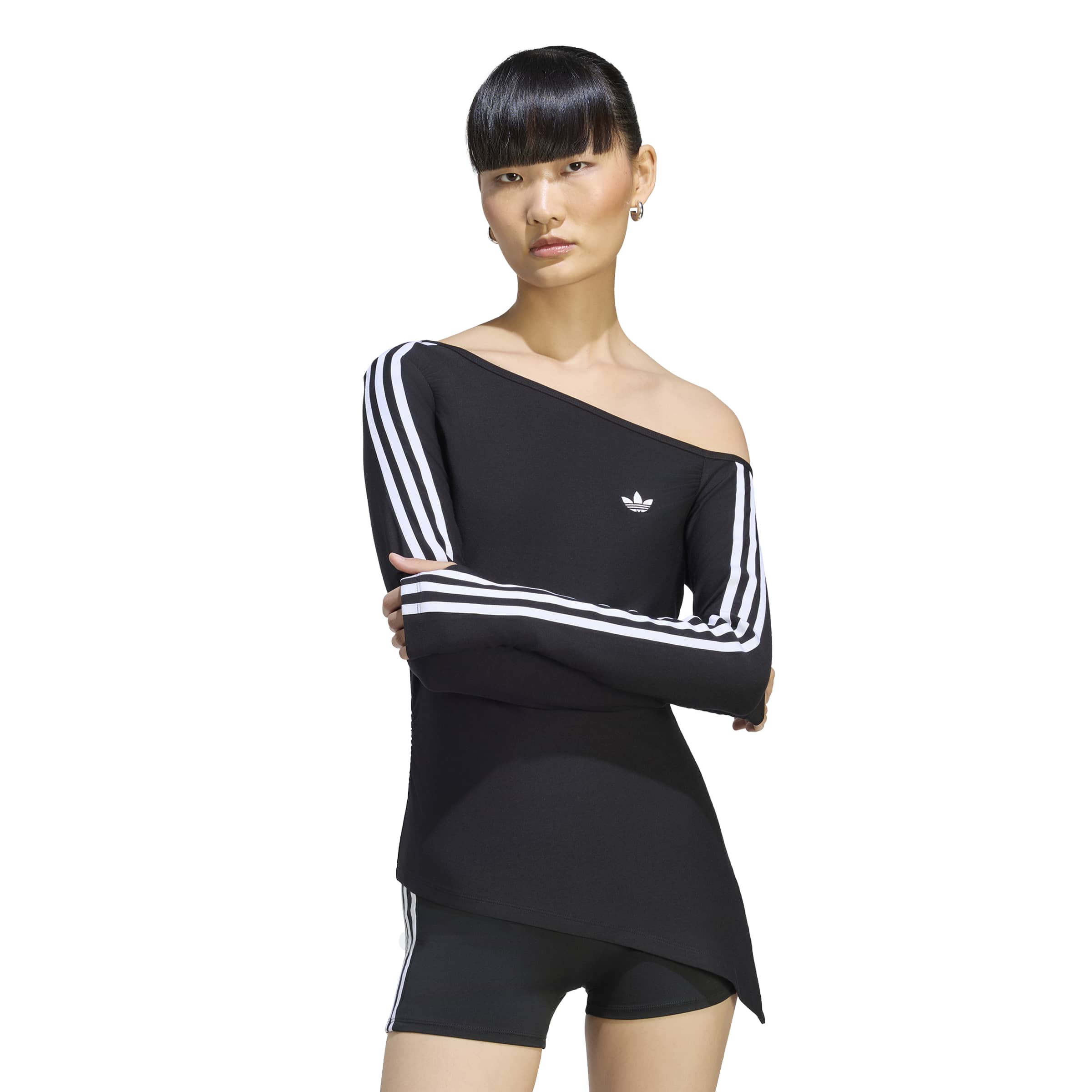One-Shoulder Asymmetric חולצה ארוכה