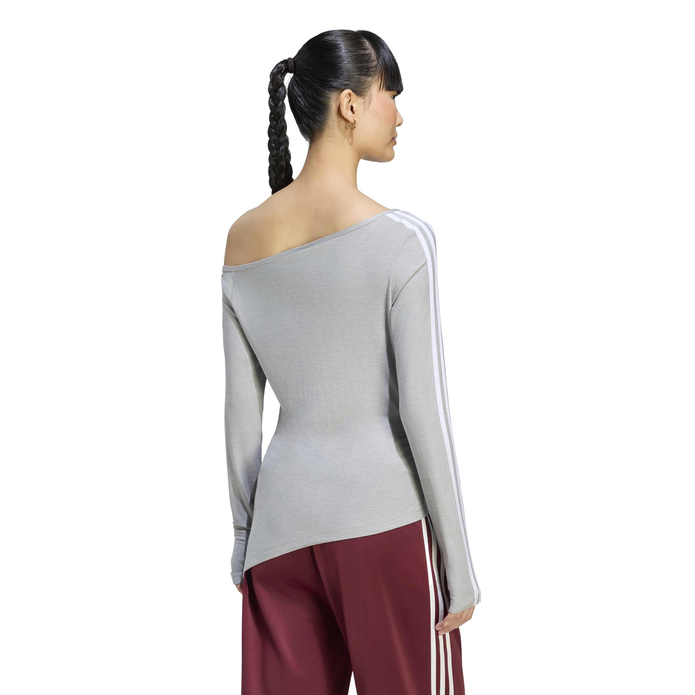 One-Shoulder Asymmetric חולצה ארוכה