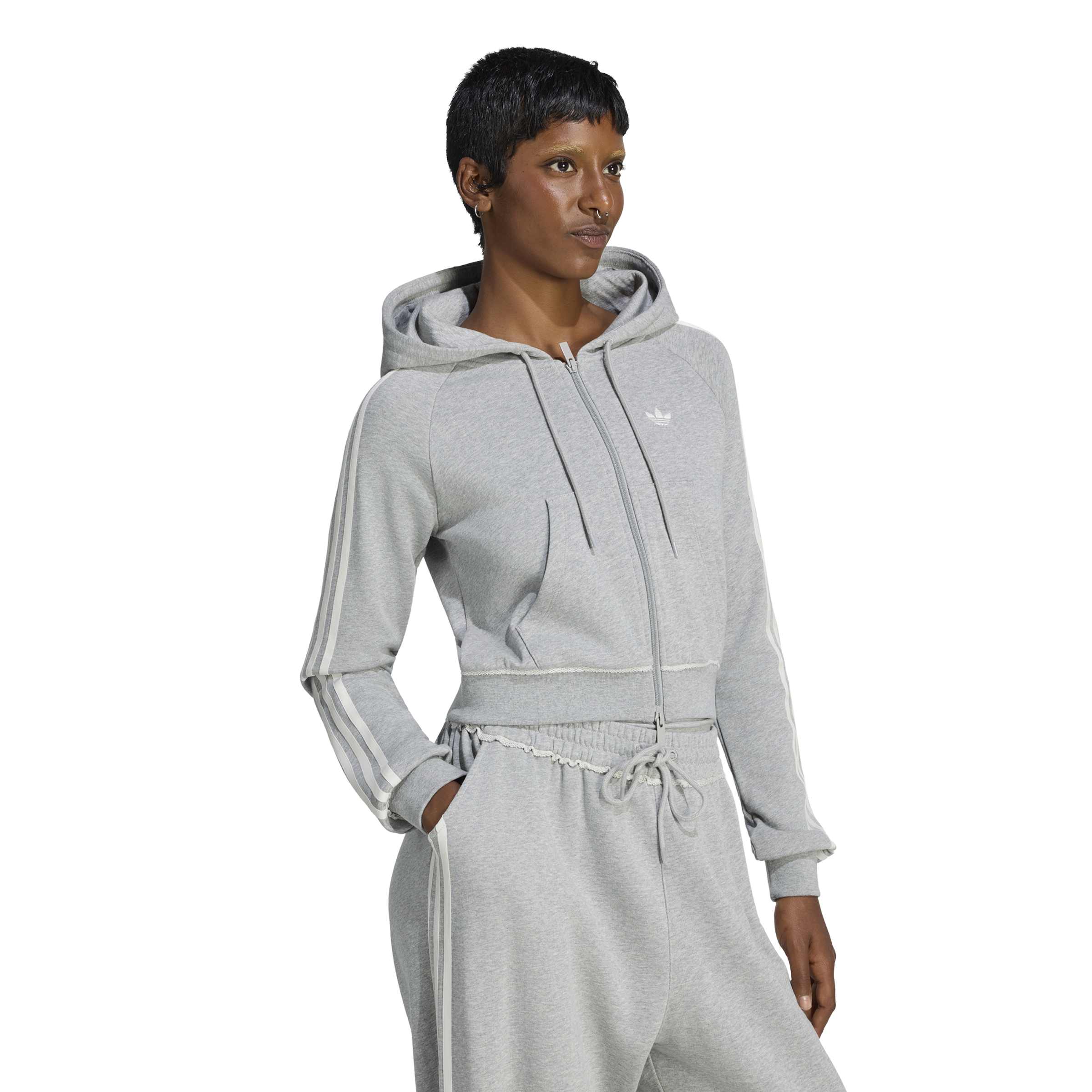 Graphic Short Front Zip Track Top ג'קט