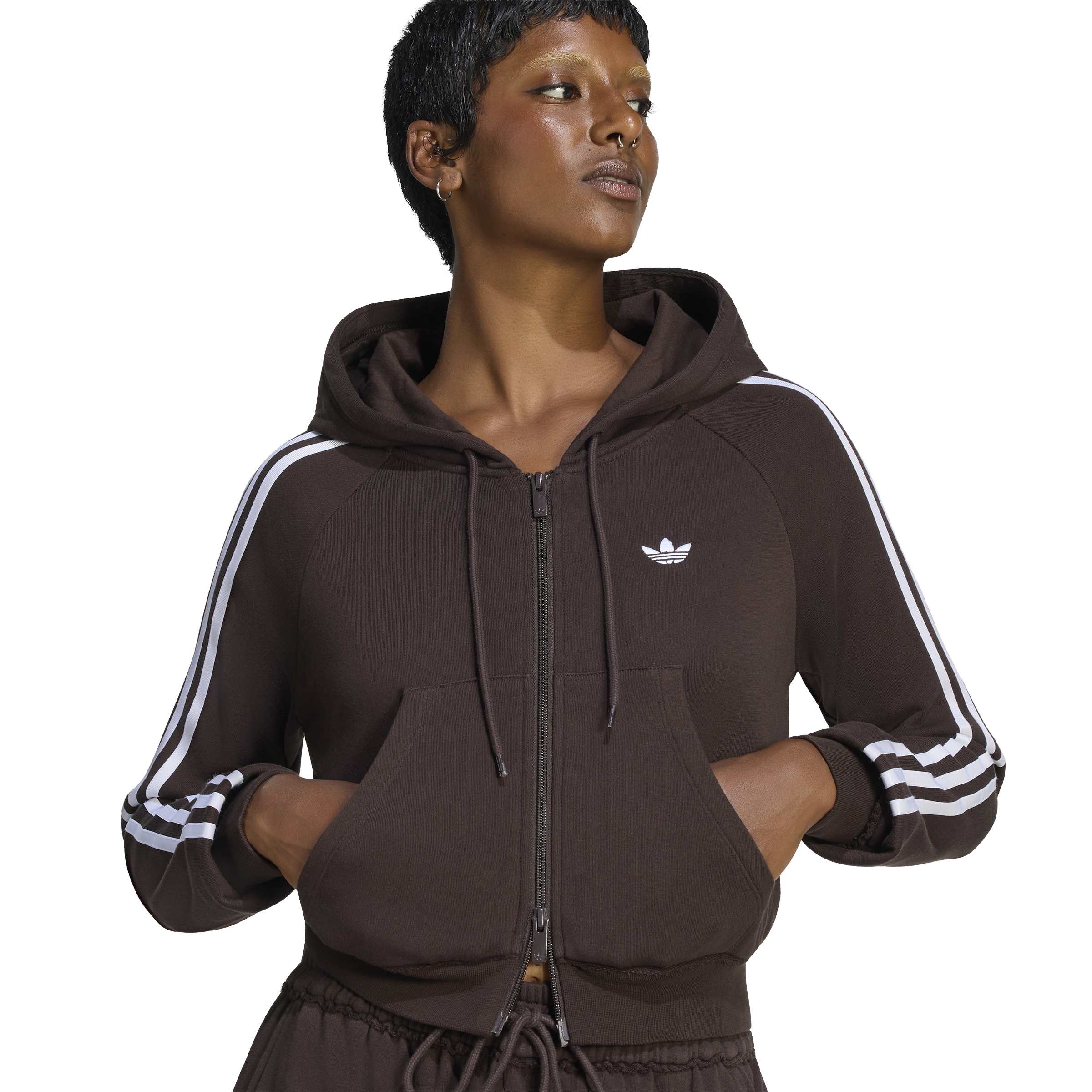 Graphic Short Front Zip Track Top ג'קט